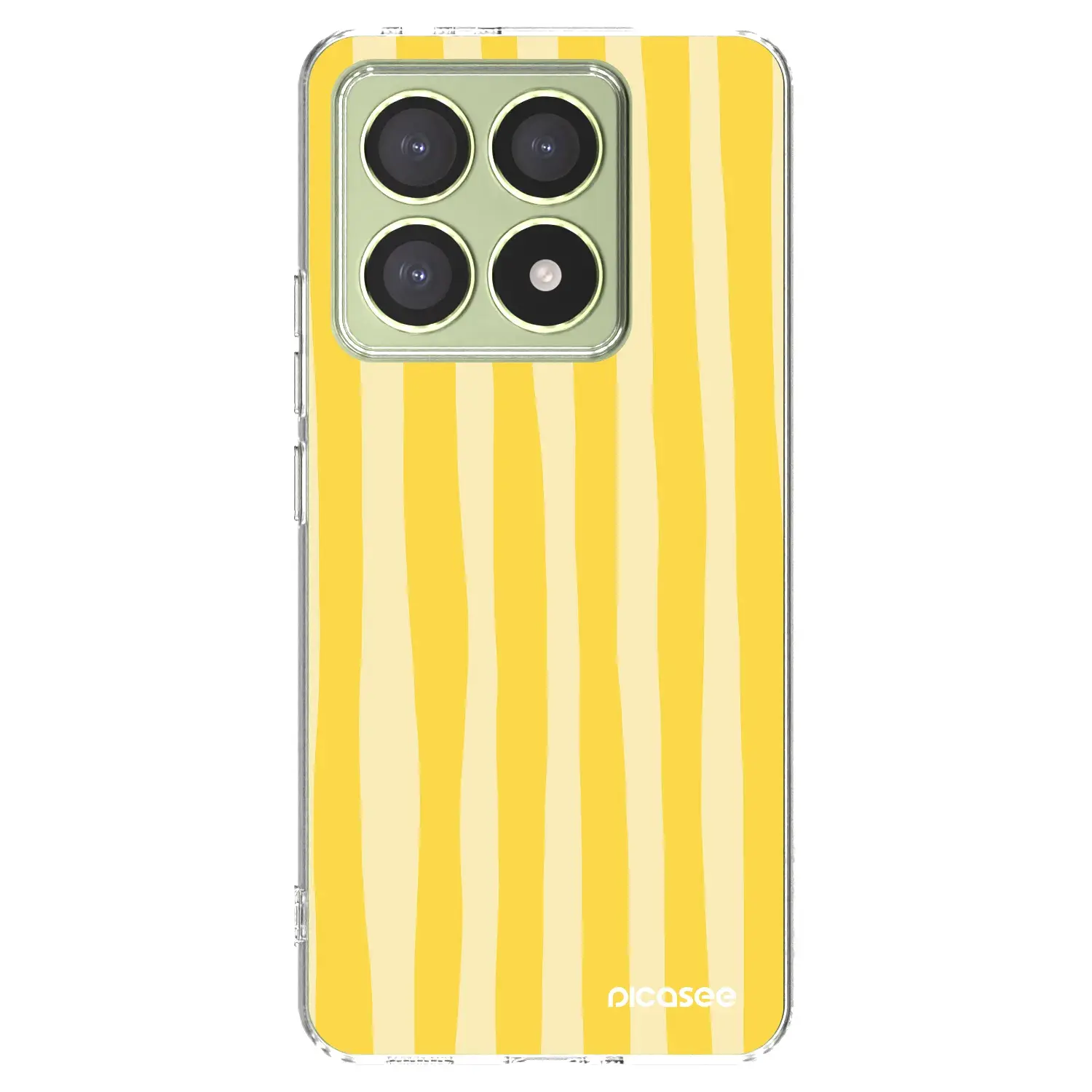 Silikonový průhledný obal pro Xiaomi 14T - Lines lemon