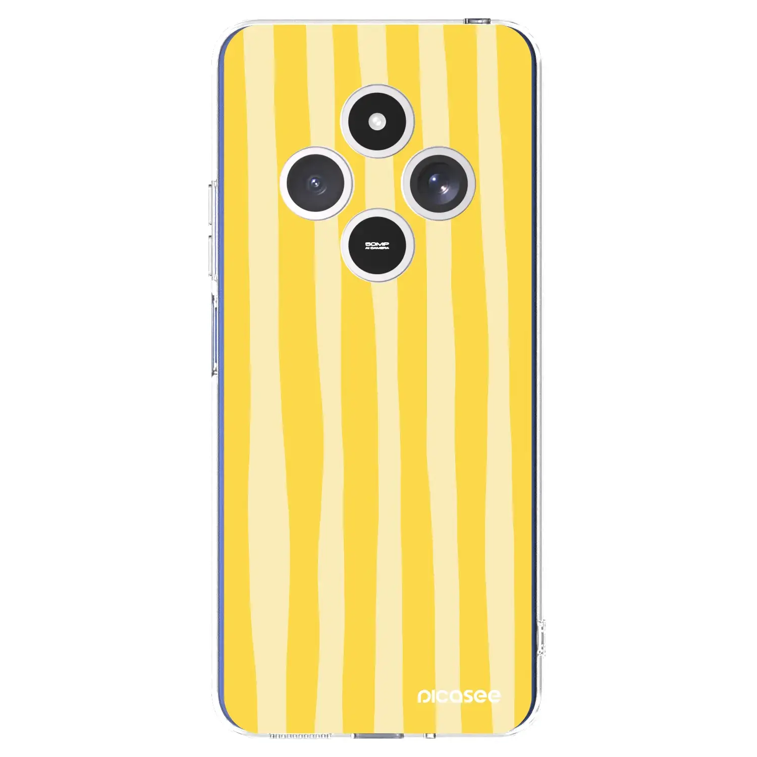 Silikonový průhledný obal pro Xiaomi Redmi 14C - Lines lemon