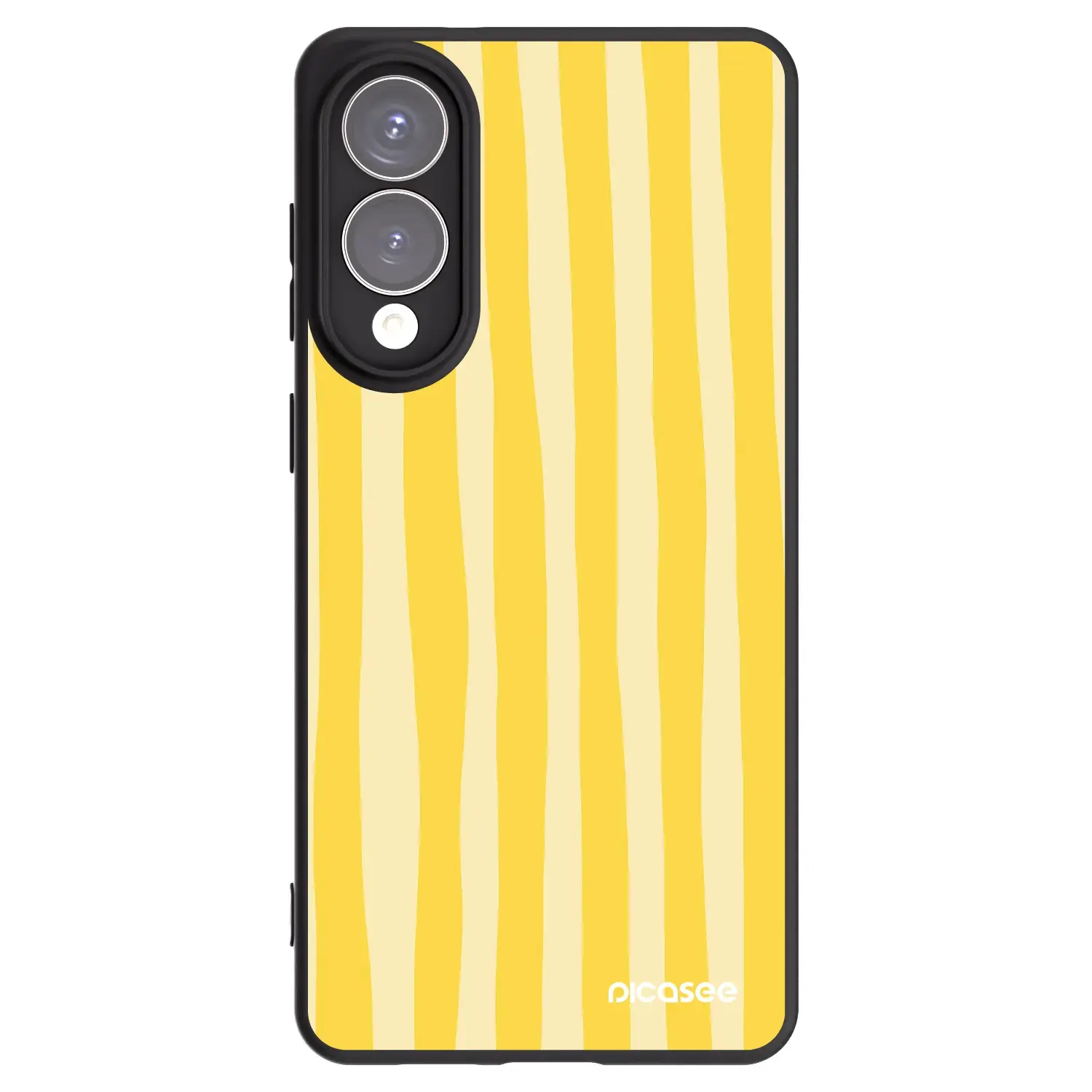 Silikonový černý obal pro Samsung Galaxy S25 Edge 5G - Lines lemon