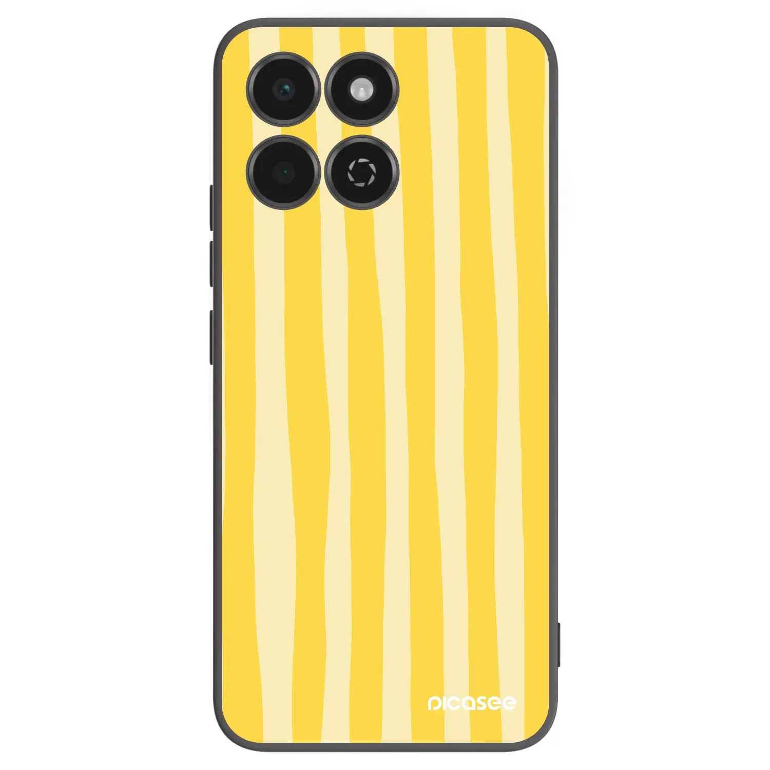 Silikonový černý obal pro Honor 200 Smart 5G - Lines lemon