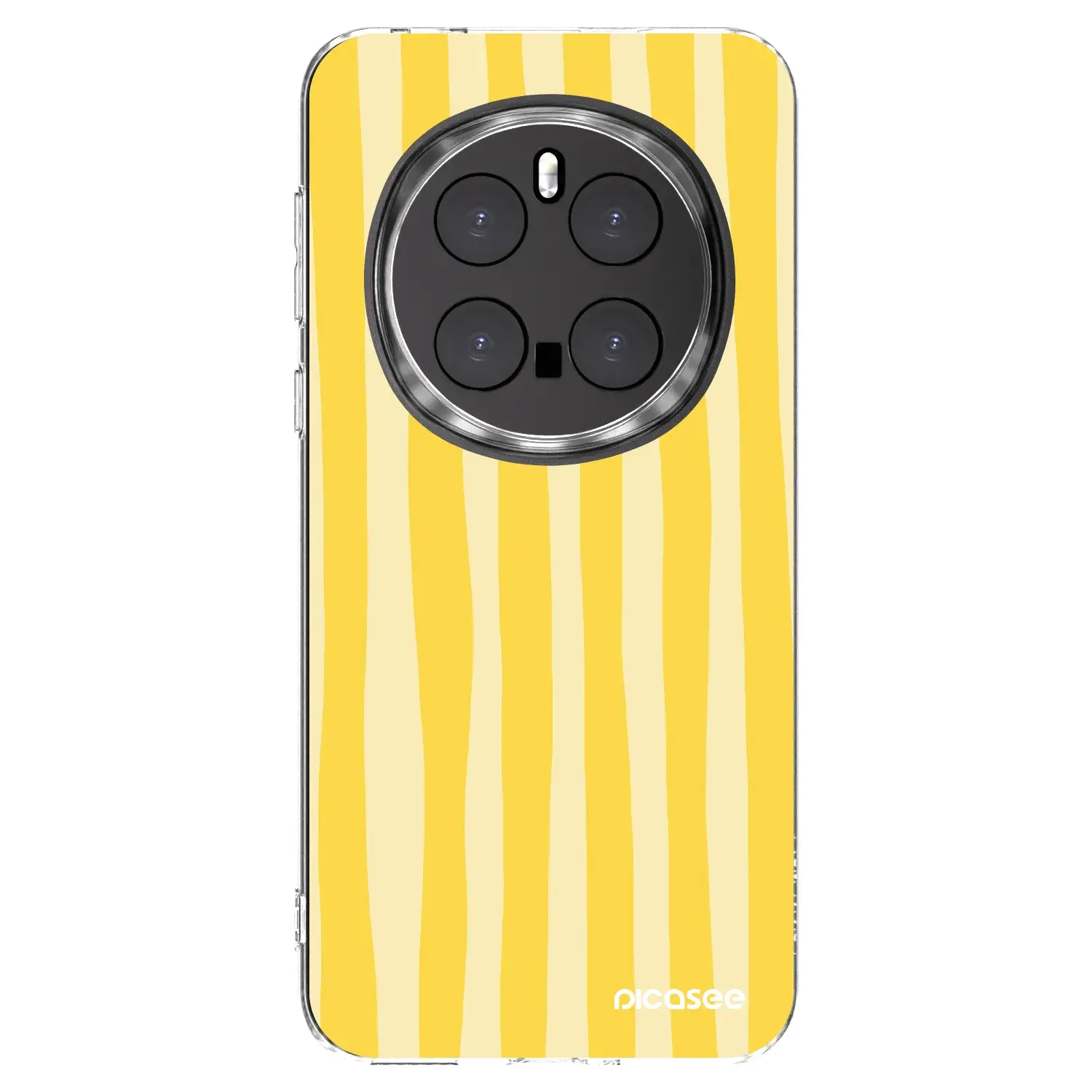 Silikonový průhledný obal pro Honor Magic7 Pro 5G - Lines lemon