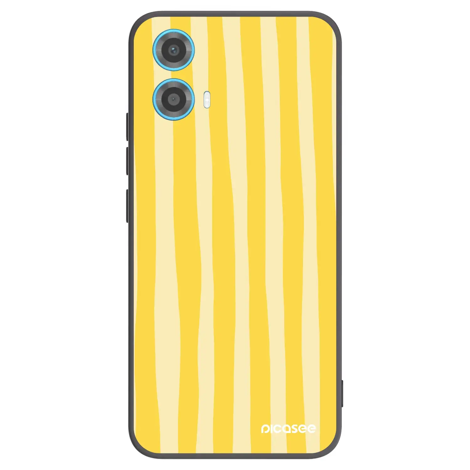 Silikonový černý obal pro Motorola Moto G34 5G - Lines lemon
