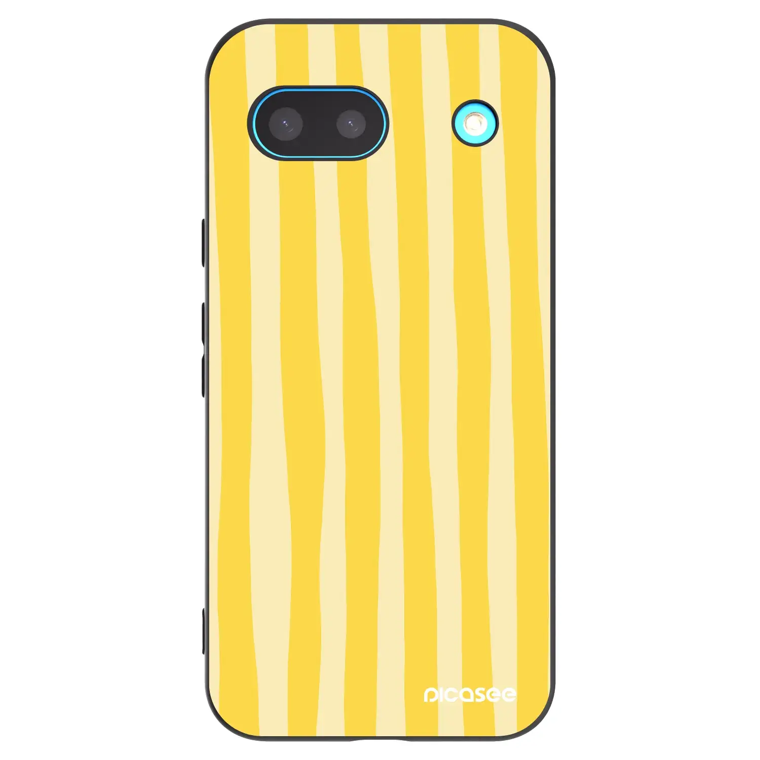 Silikonový černý obal pro Google Pixel 8a - Lines lemon