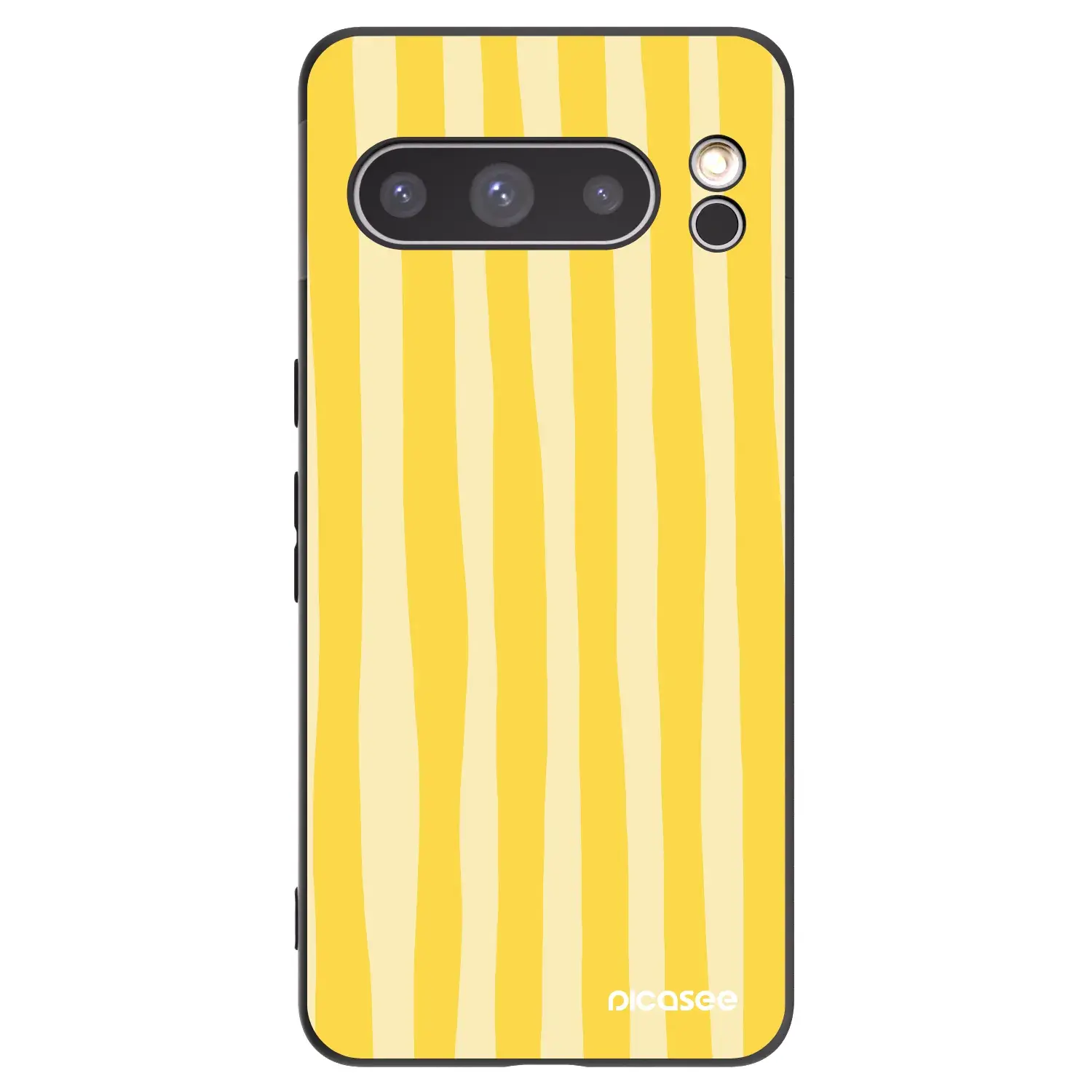 Silikonový černý obal pro Google Pixel 8 Pro - Lines lemon