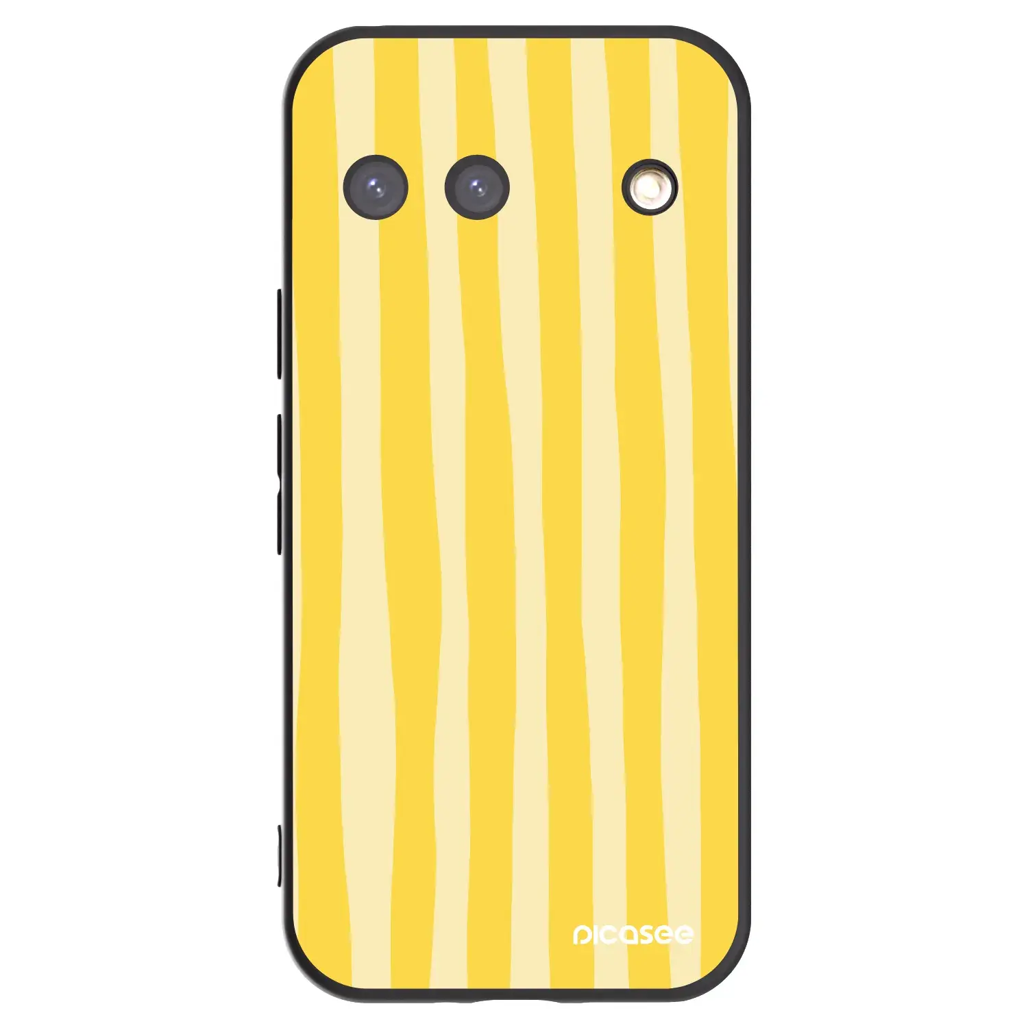 Silikonový černý obal pro Google Pixel 9 - Lines lemon