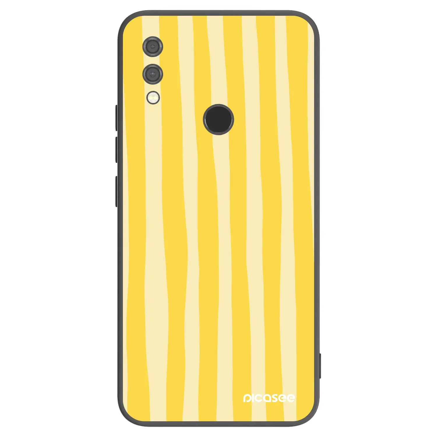 Silikonový černý obal pro Xiaomi Redmi Note 7 - Lines lemon