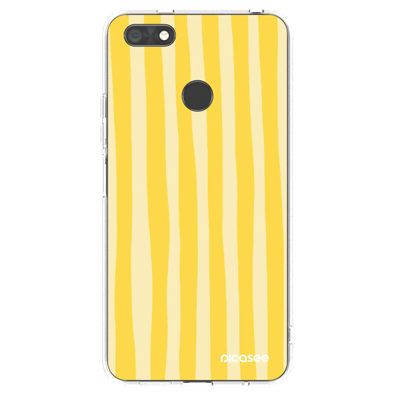 Silikonový průhledný obal pro Huawei P9 Lite Mini - Lines lemon