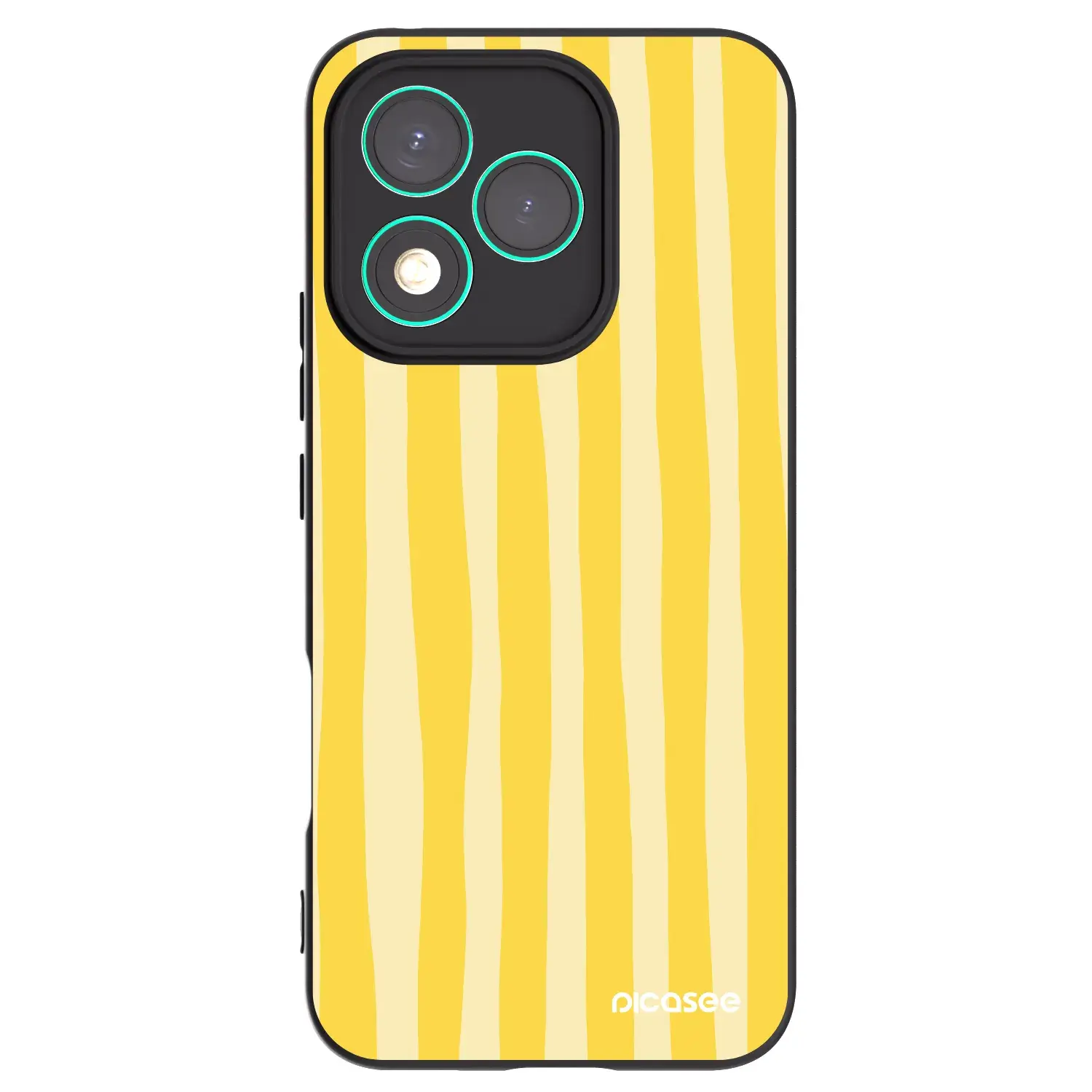 Silikonový černý obal pro Honor 400 Lite 5G - Lines lemon