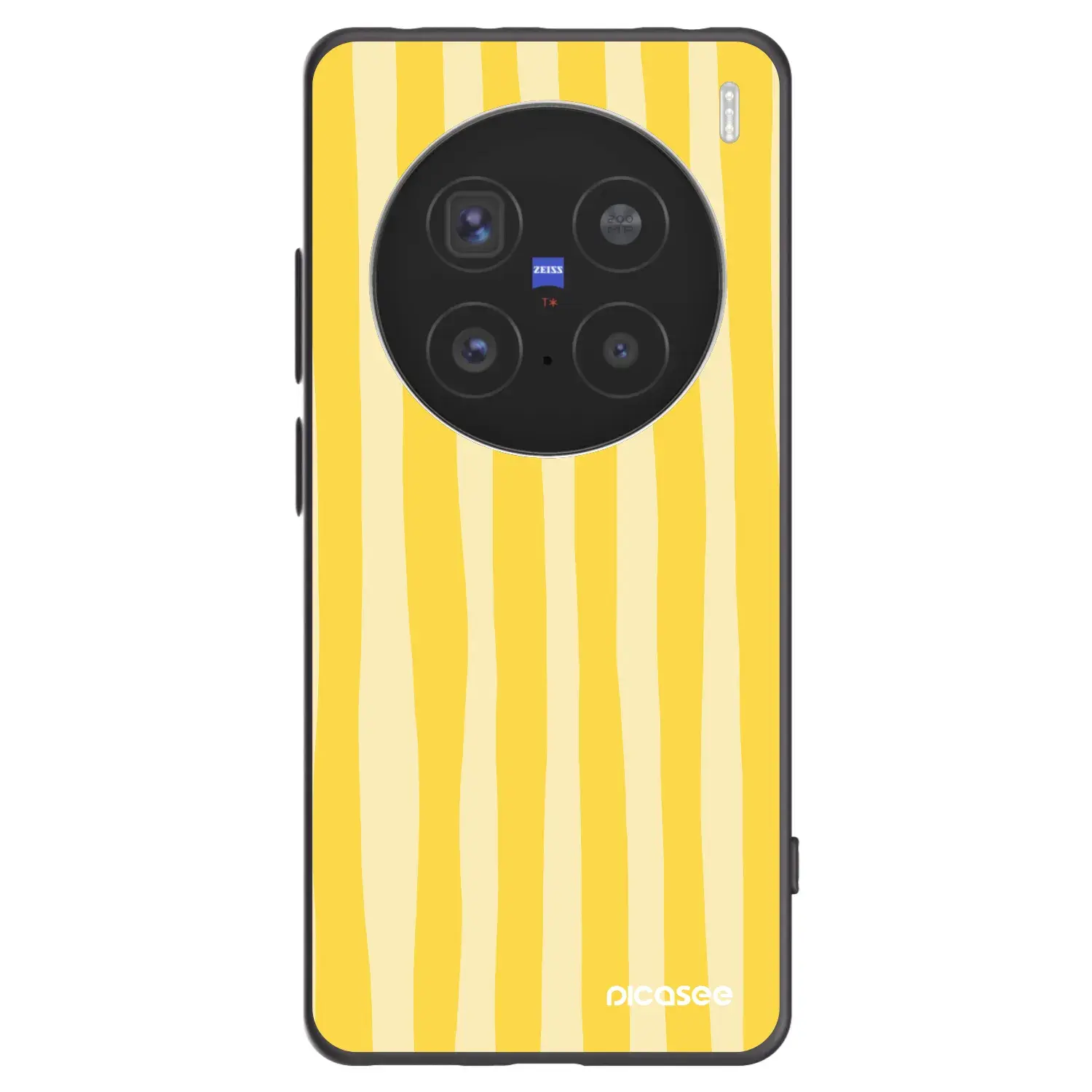 Silikonový černý obal pro Vivo X200 Pro - Lines lemon