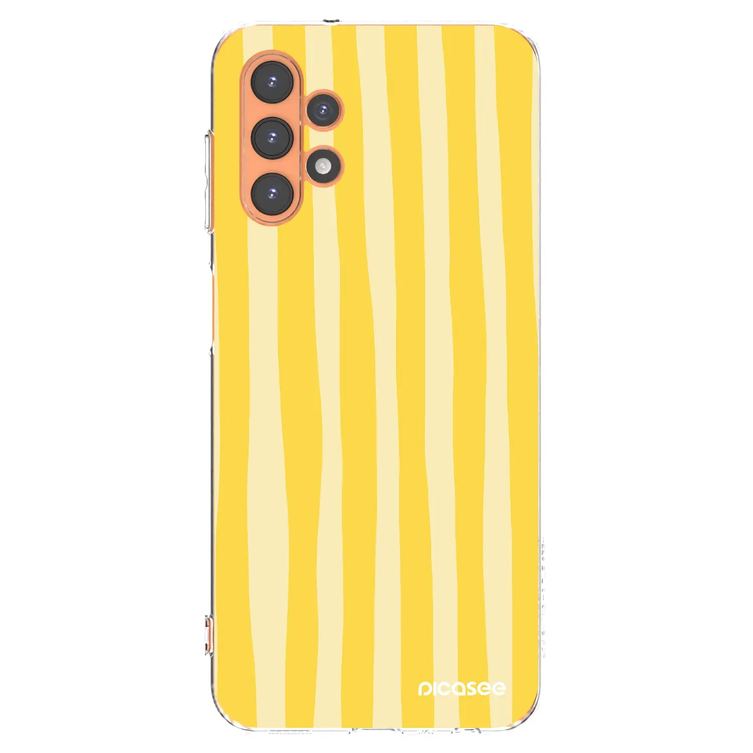 Silikonový průhledný obal pro Samsung Galaxy A13 5G - Lines lemon