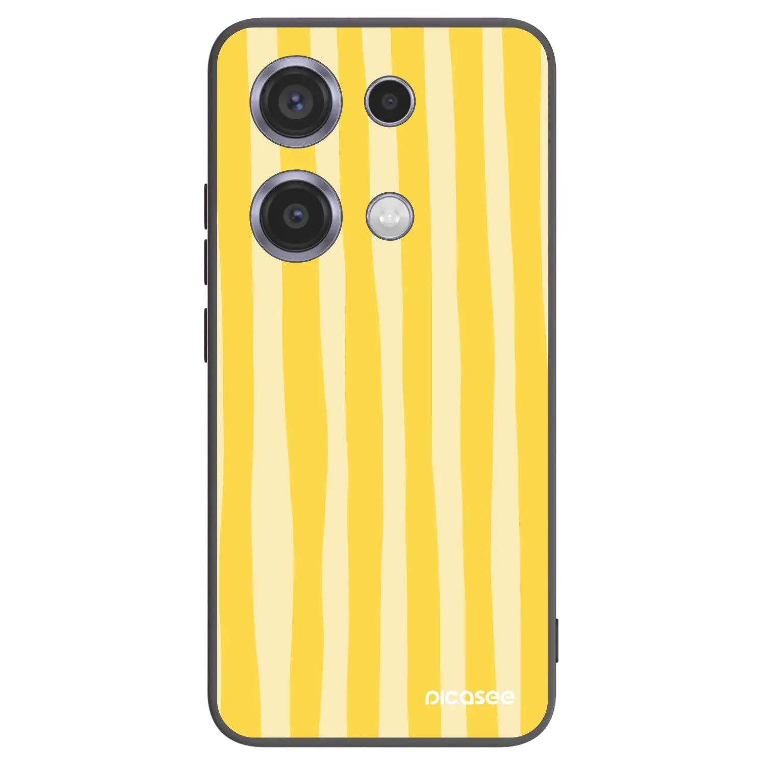 Silikonový černý obal pro Xiaomi Redmi Note 14S - Lines lemon