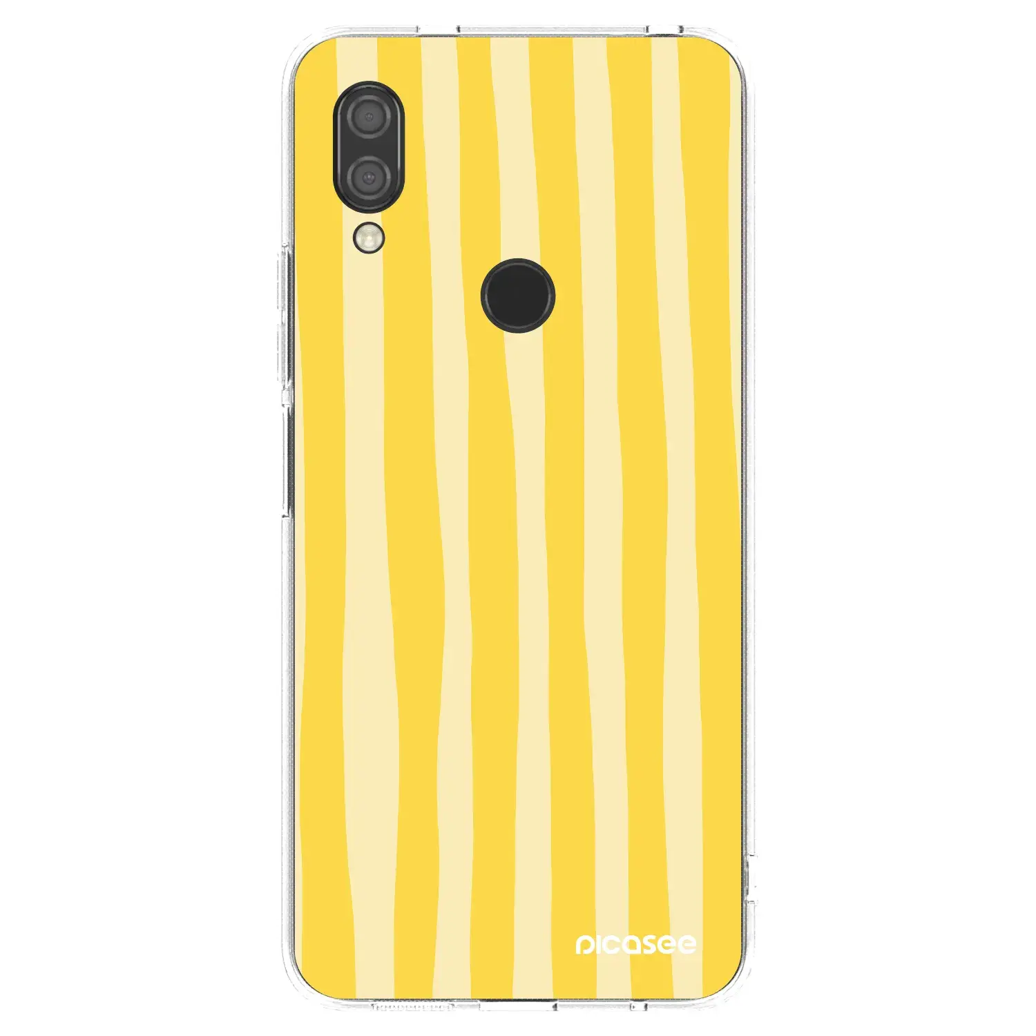 Silikonový průhledný obal pro Xiaomi Redmi 7 - Lines lemon