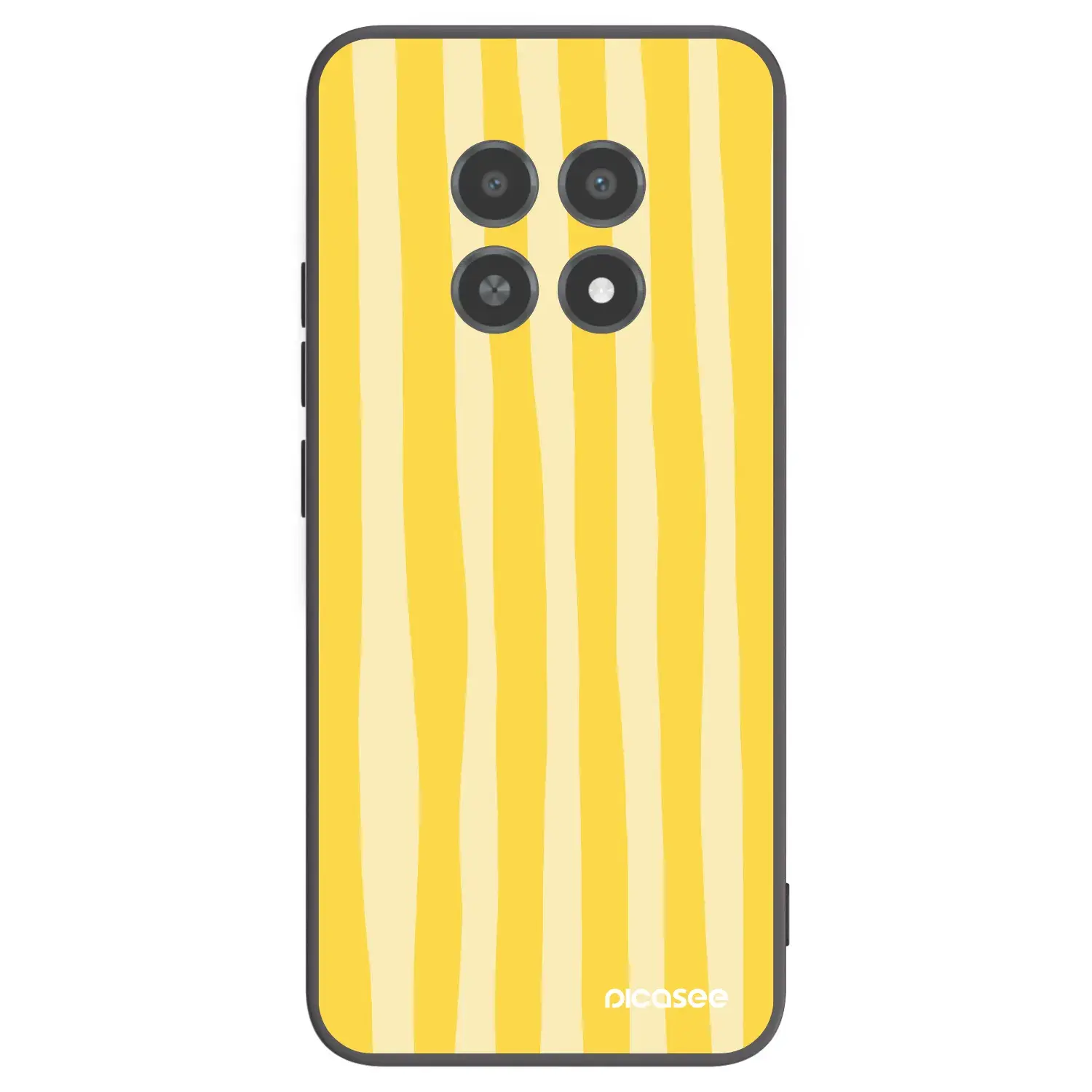 Silikonový černý obal pro Realme 12X - Lines lemon