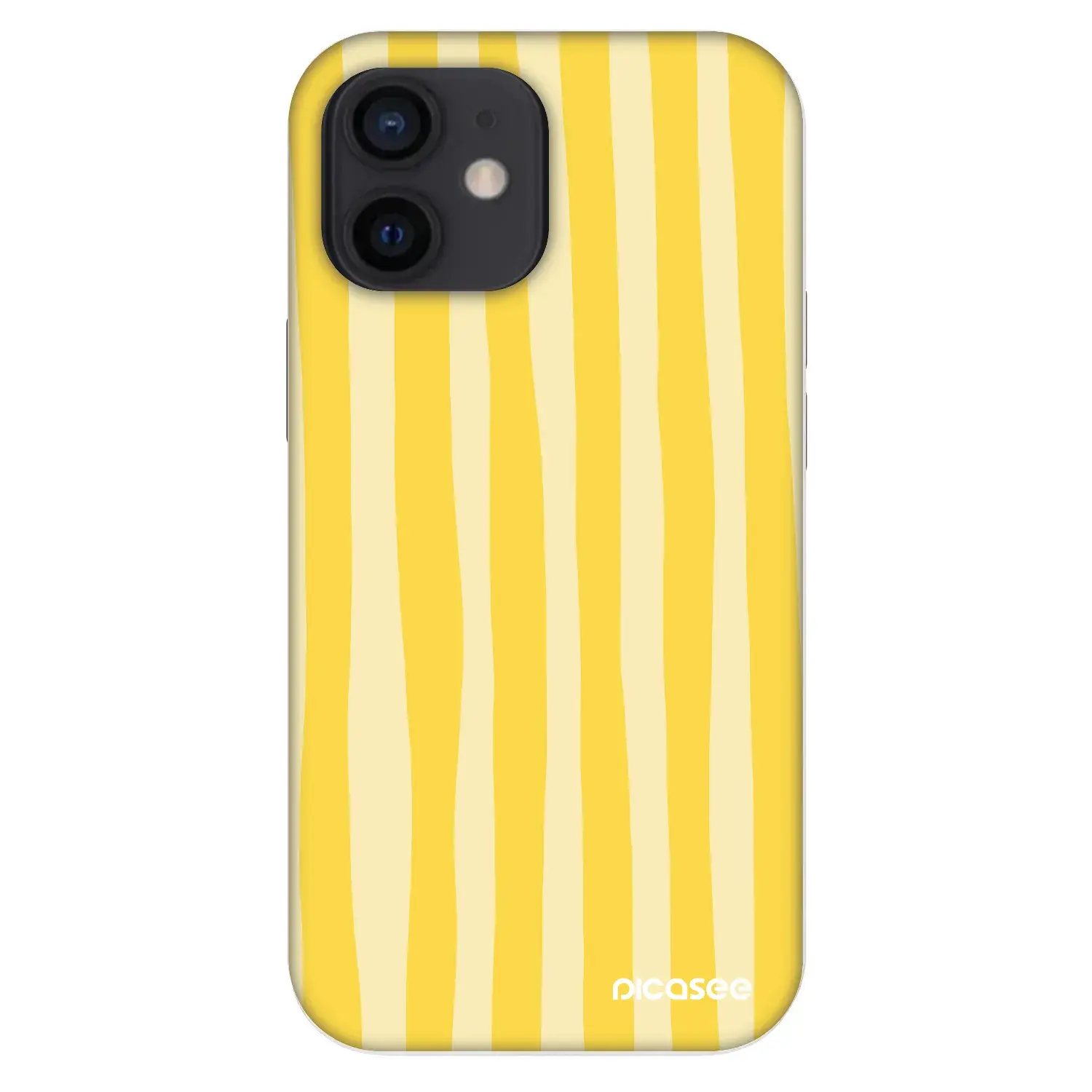 Fashion Case pro Apple iPhone 12 mini - Lines lemon