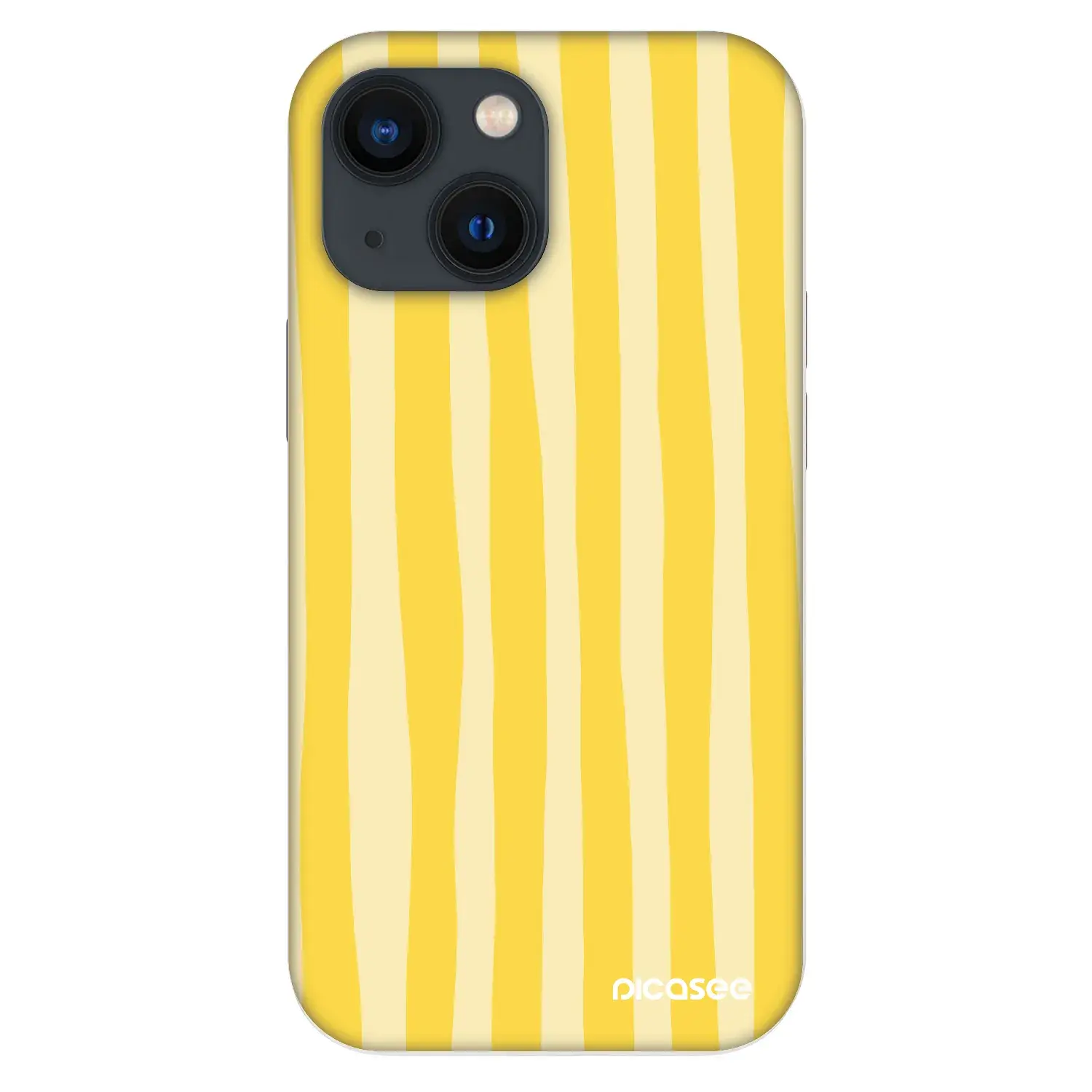 Fashion Case pro Apple iPhone 13 mini - Lines lemon
