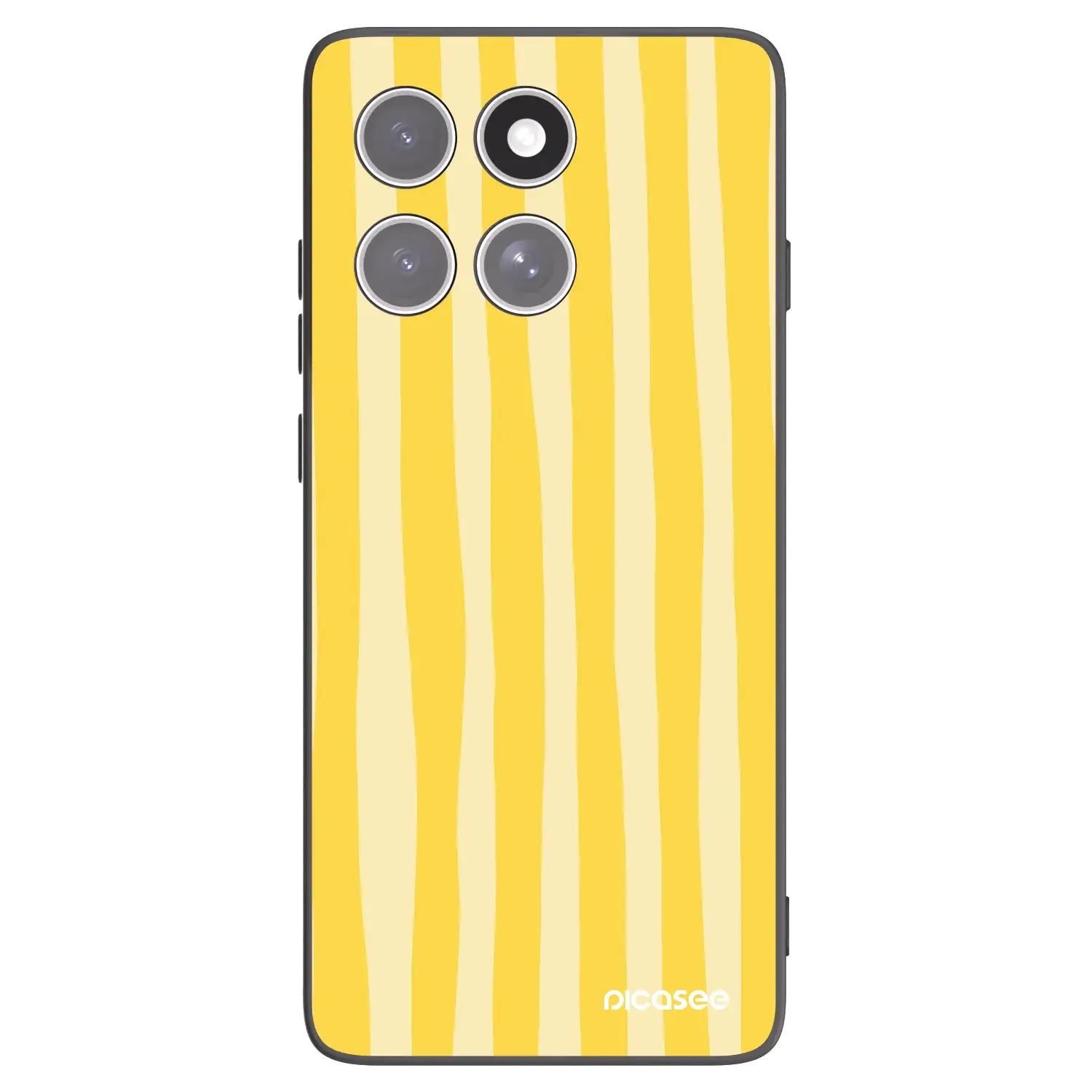 Silikonový černý obal pro Motorola Edge 60 Pro - Lines lemon