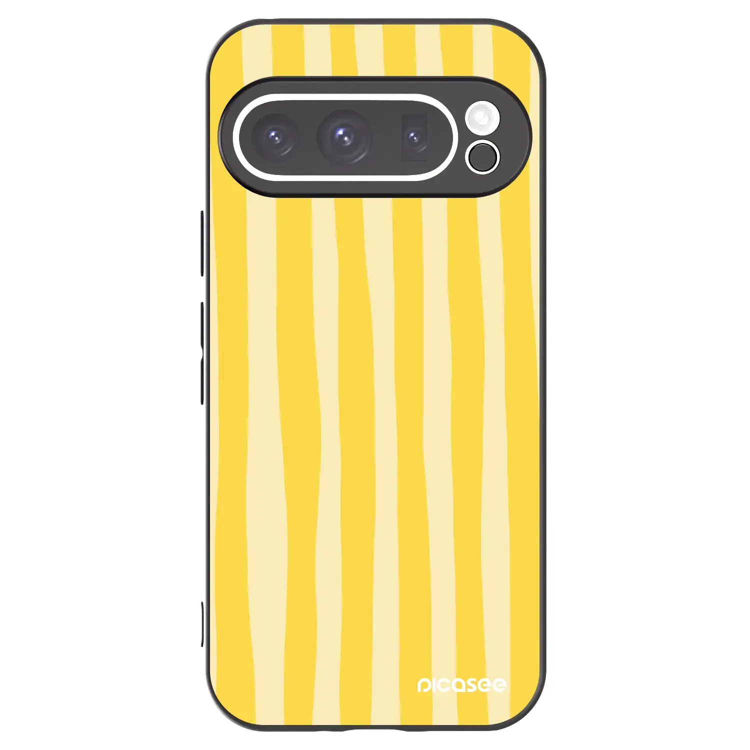 Silikonový černý obal pro Google Pixel 9 Pro XL - Lines lemon