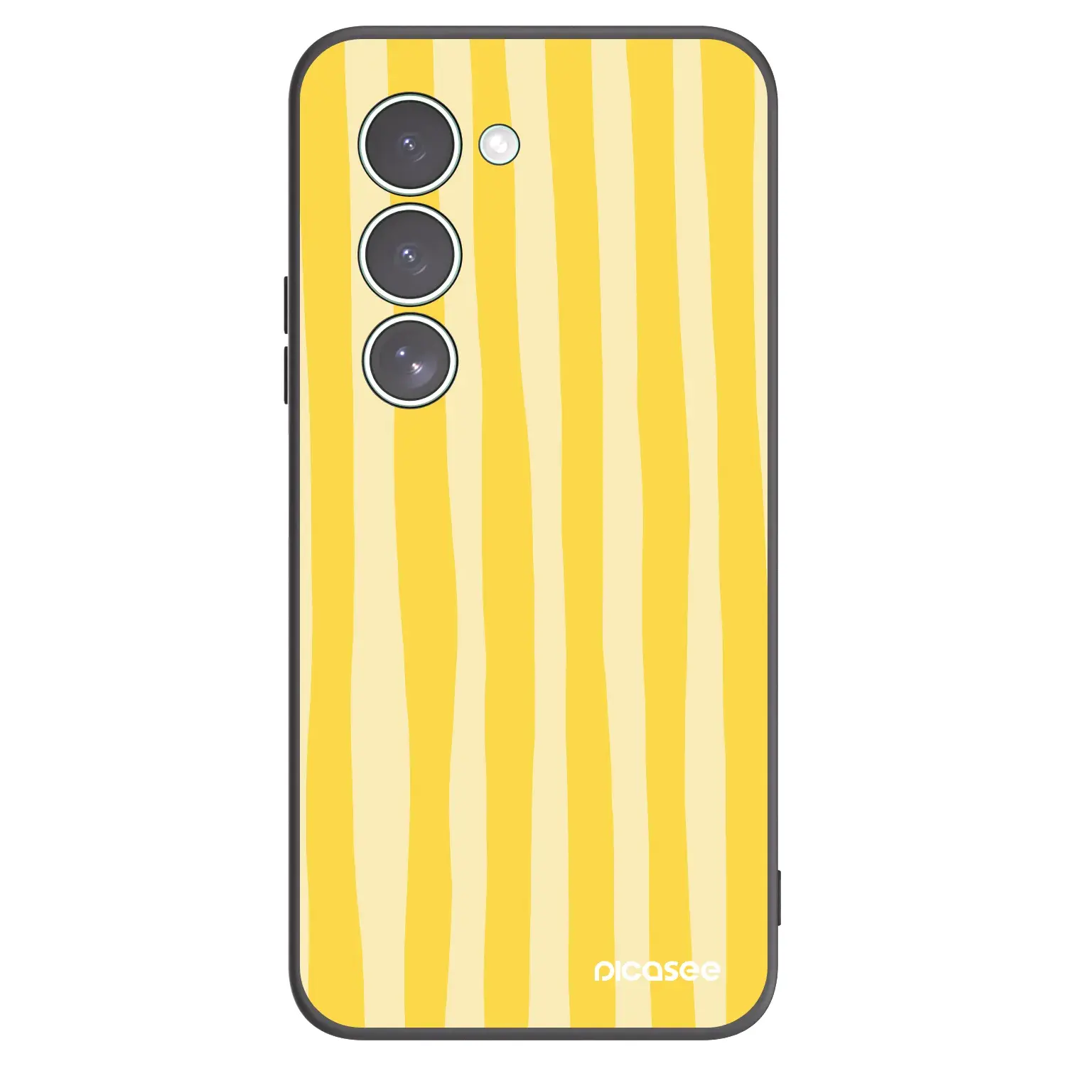 Silikonový černý obal pro Xiaomi Redmi 15 5G - Lines lemon