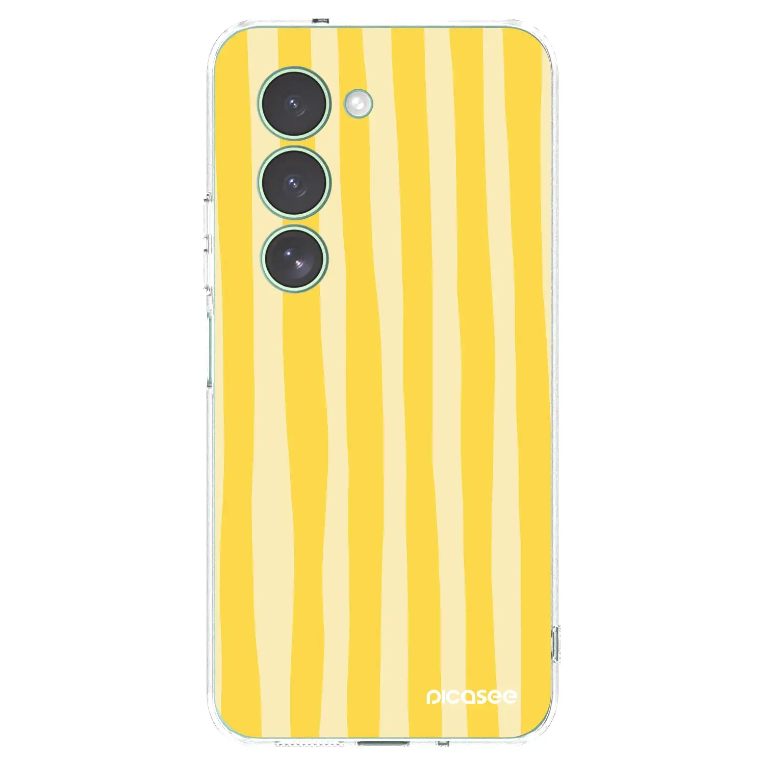 Silikonový průhledný obal pro Xiaomi Redmi 15 5G - Lines lemon