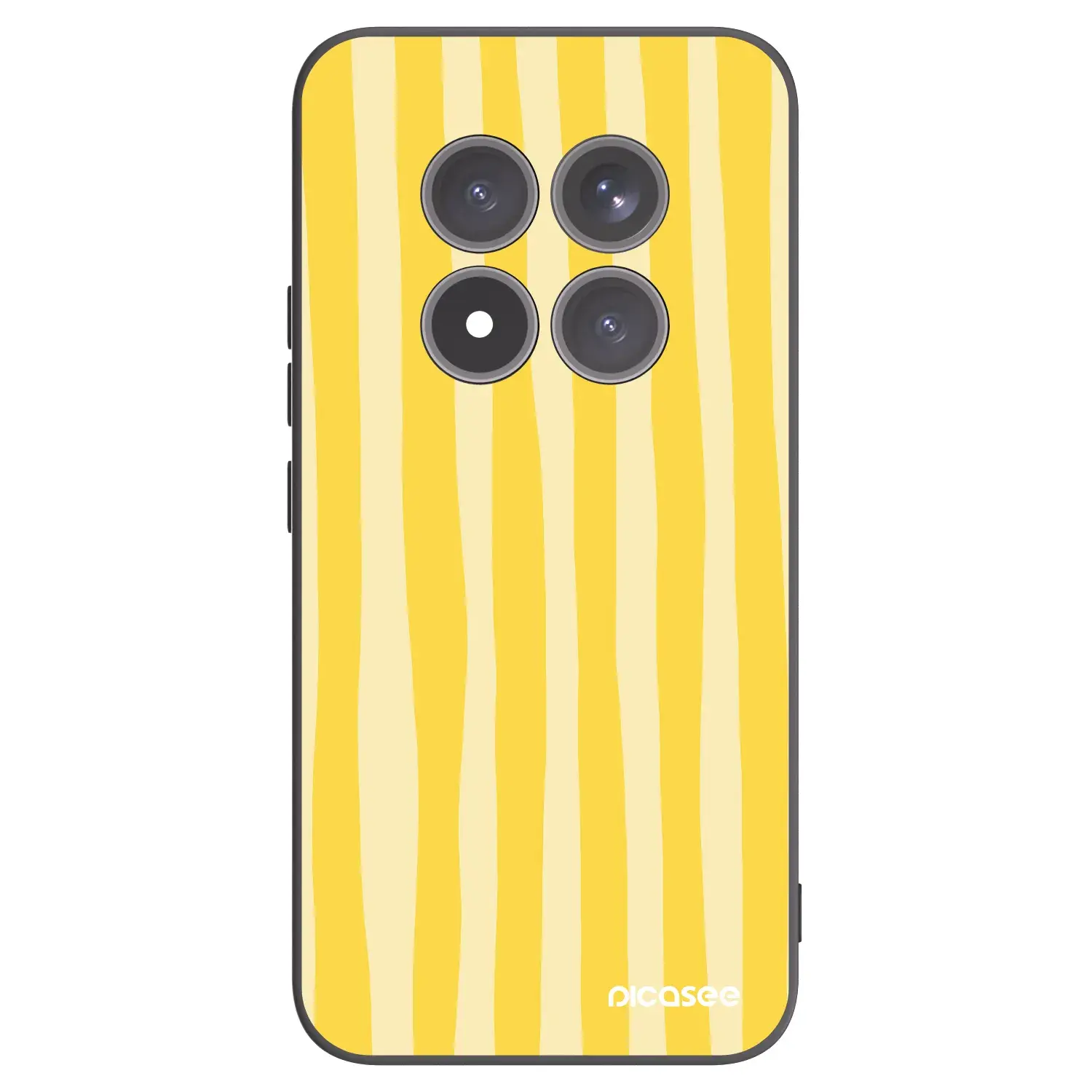 Silikonový černý obal pro Xiaomi Redmi Note 15 Pro+ - Lines lemon