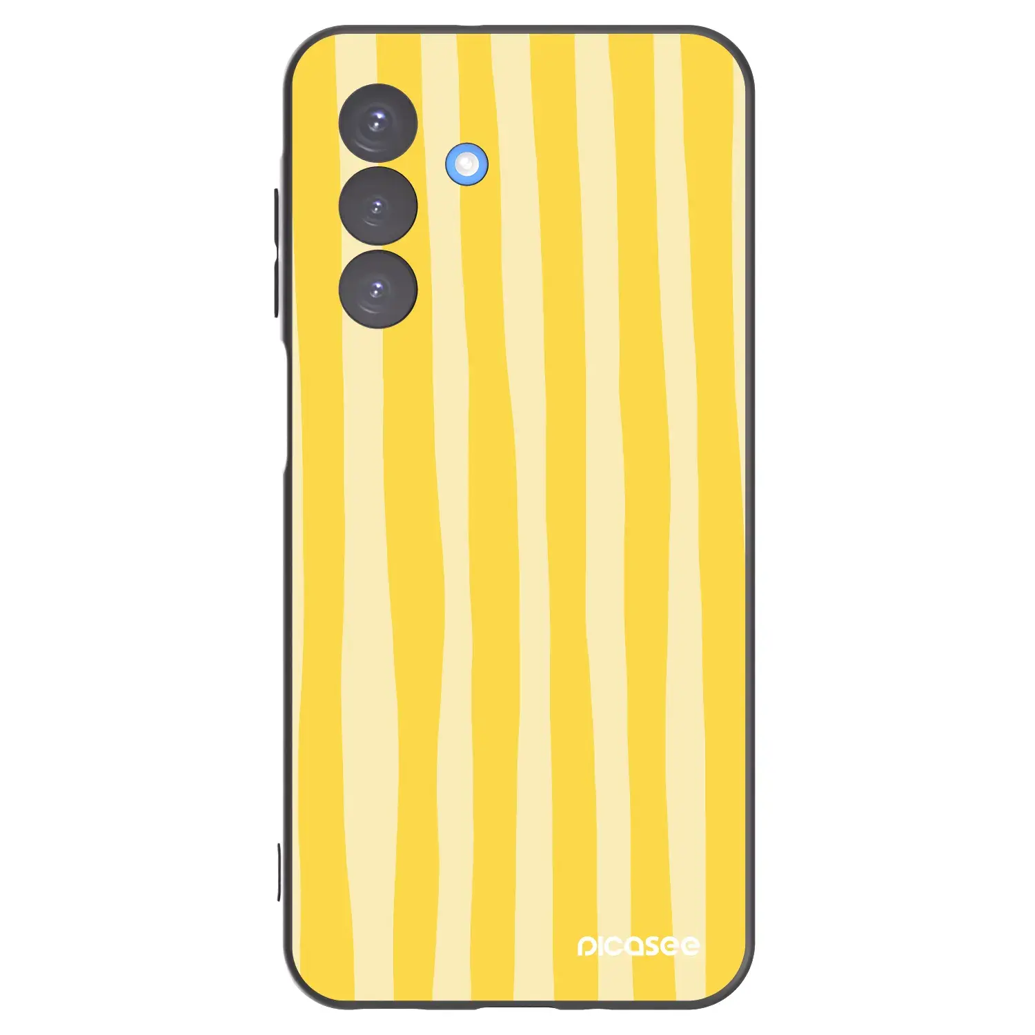 Silikonový černý obal pro Samsung Galaxy A17 5G - Lines lemon