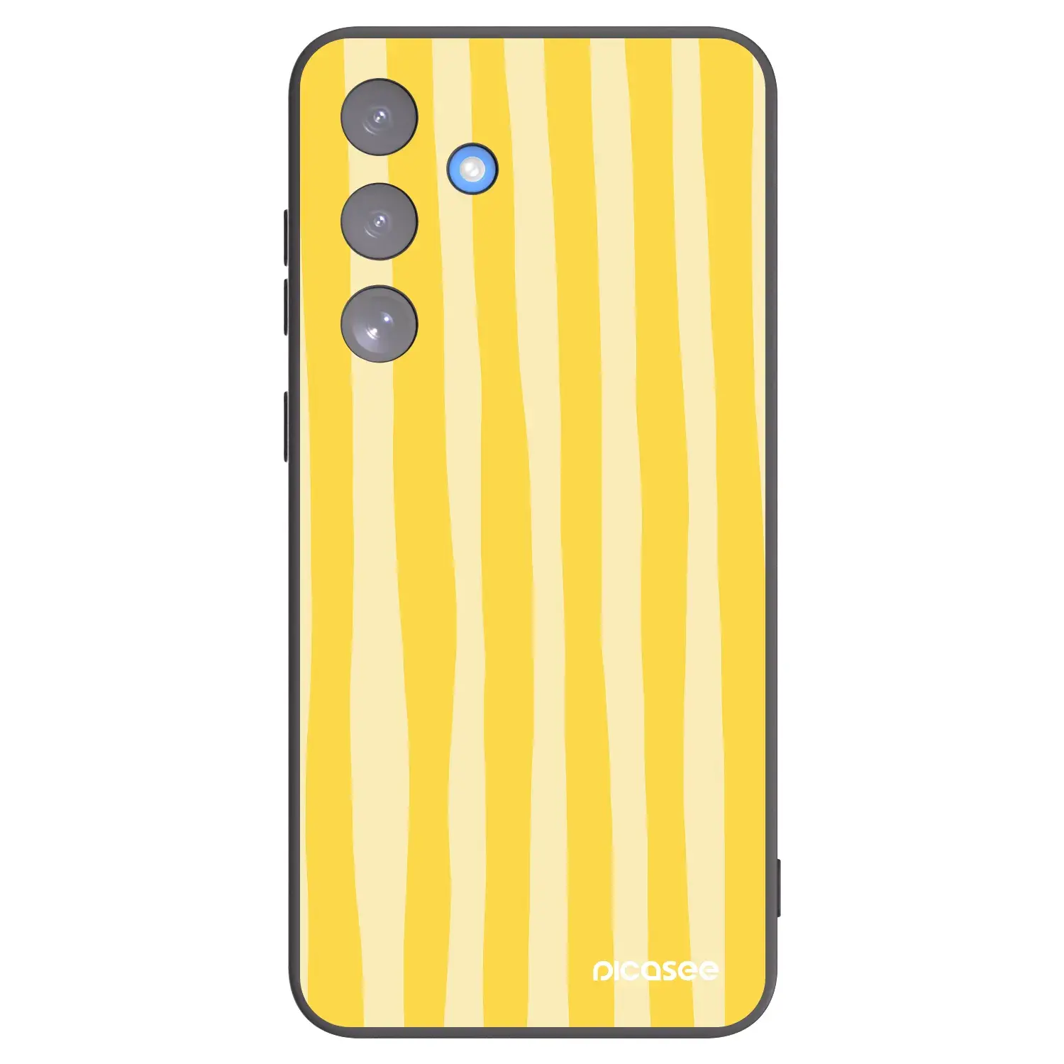 Silikonový černý obal pro Samsung Galaxy S25 FE 5G - Lines lemon