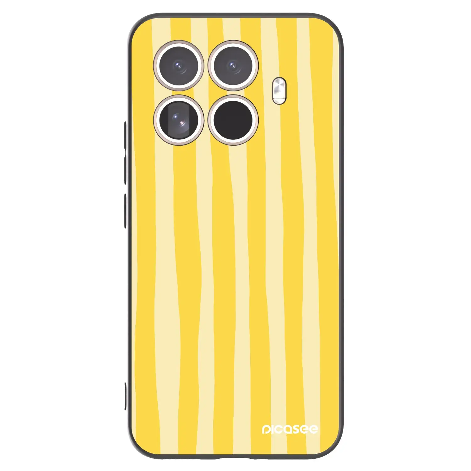 Silikonový černý obal pro Xiaomi 15T Pro - Lines lemon