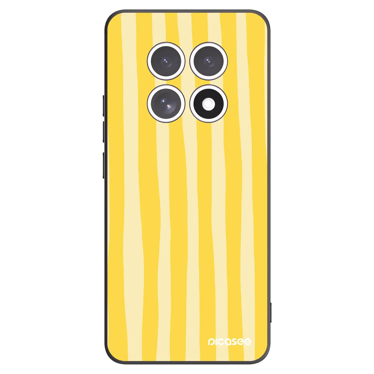 Silikonový černý obal pro Xiaomi Redmi Note 15 4G - Lines lemon