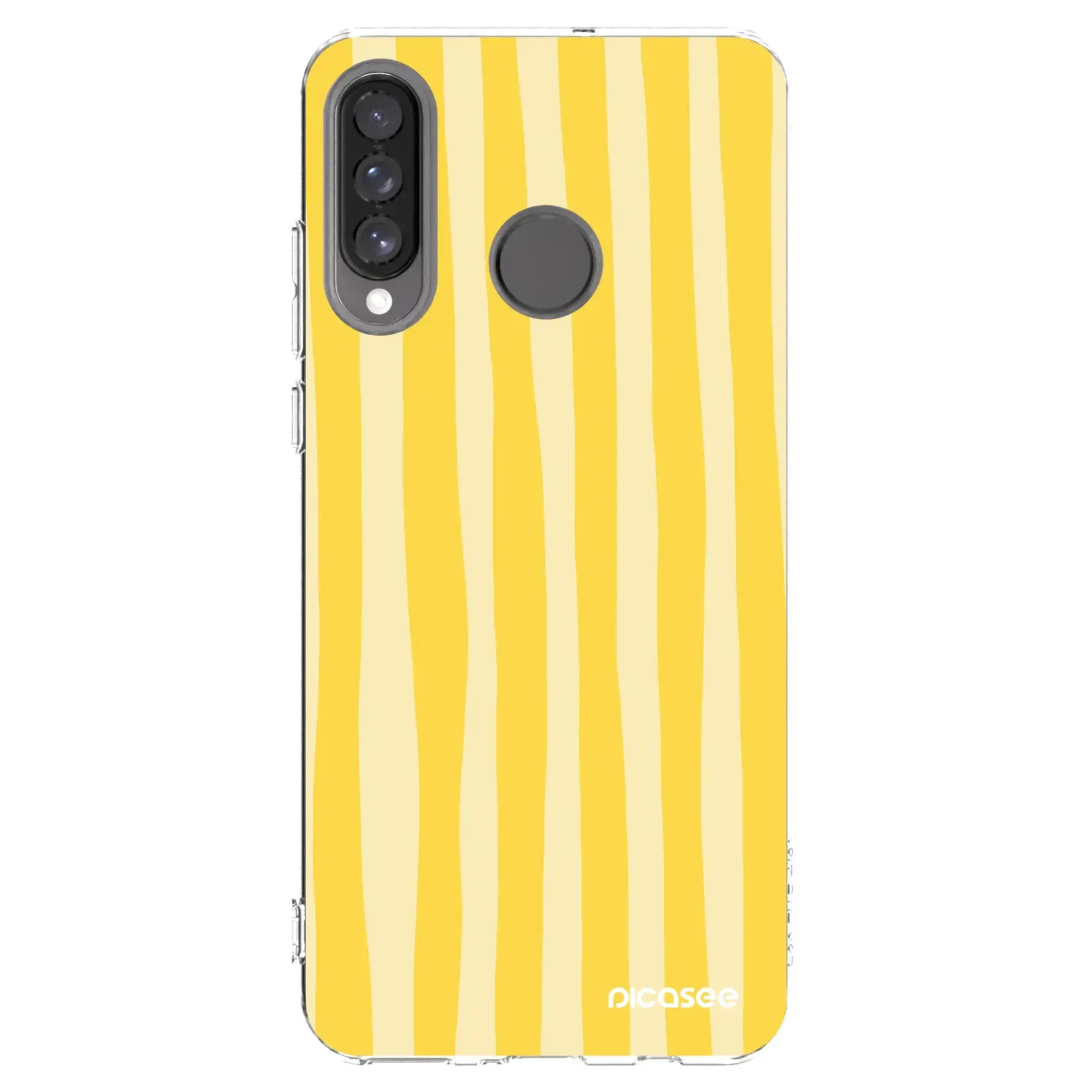 Silikonový průhledný obal pro Huawei P30 Lite - Lines lemon