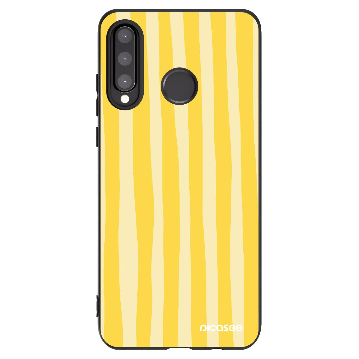 Silikonový černý obal pro Huawei P30 Lite - Lines lemon