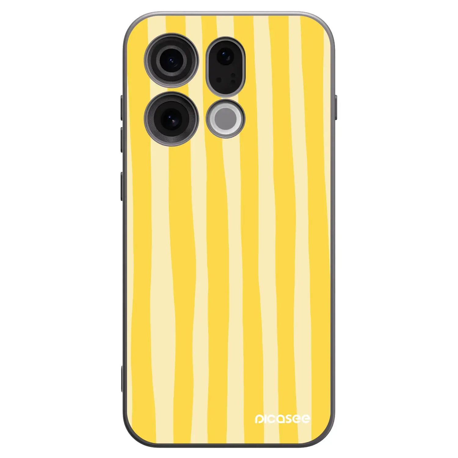Silikonový černý obal pro OPPO Find X9 - Lines lemon