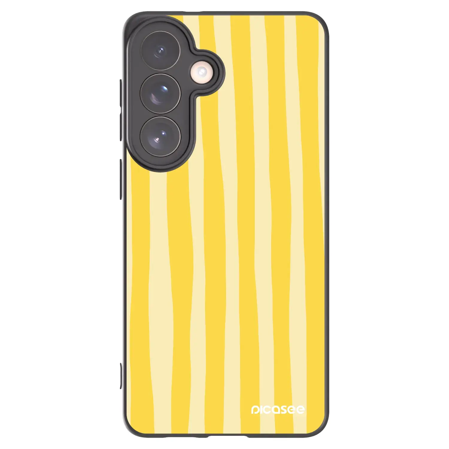 Silikonový černý obal pro Samsung Galaxy S26+ - Lines lemon