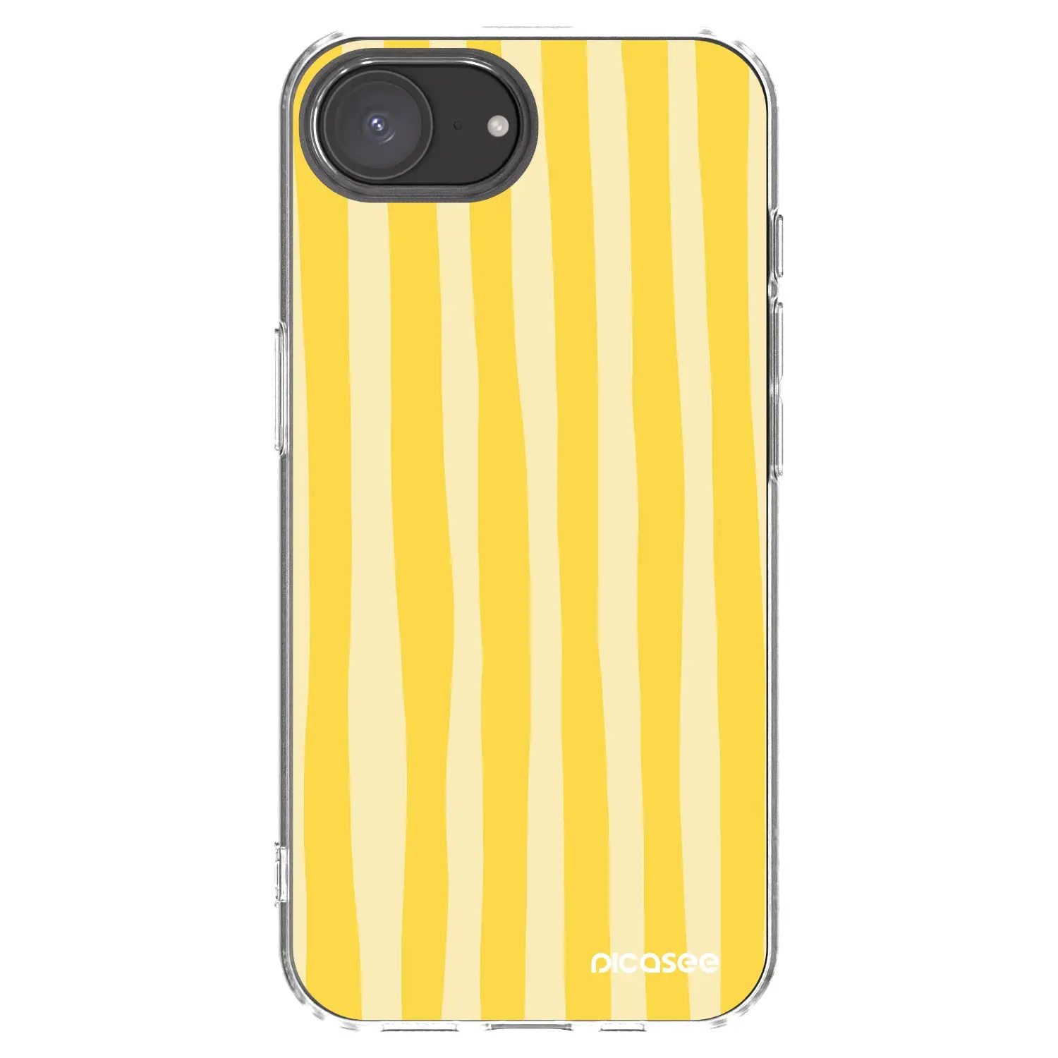 Silikonový průhledný obal pro Apple iPhone 17e - Lines lemon
