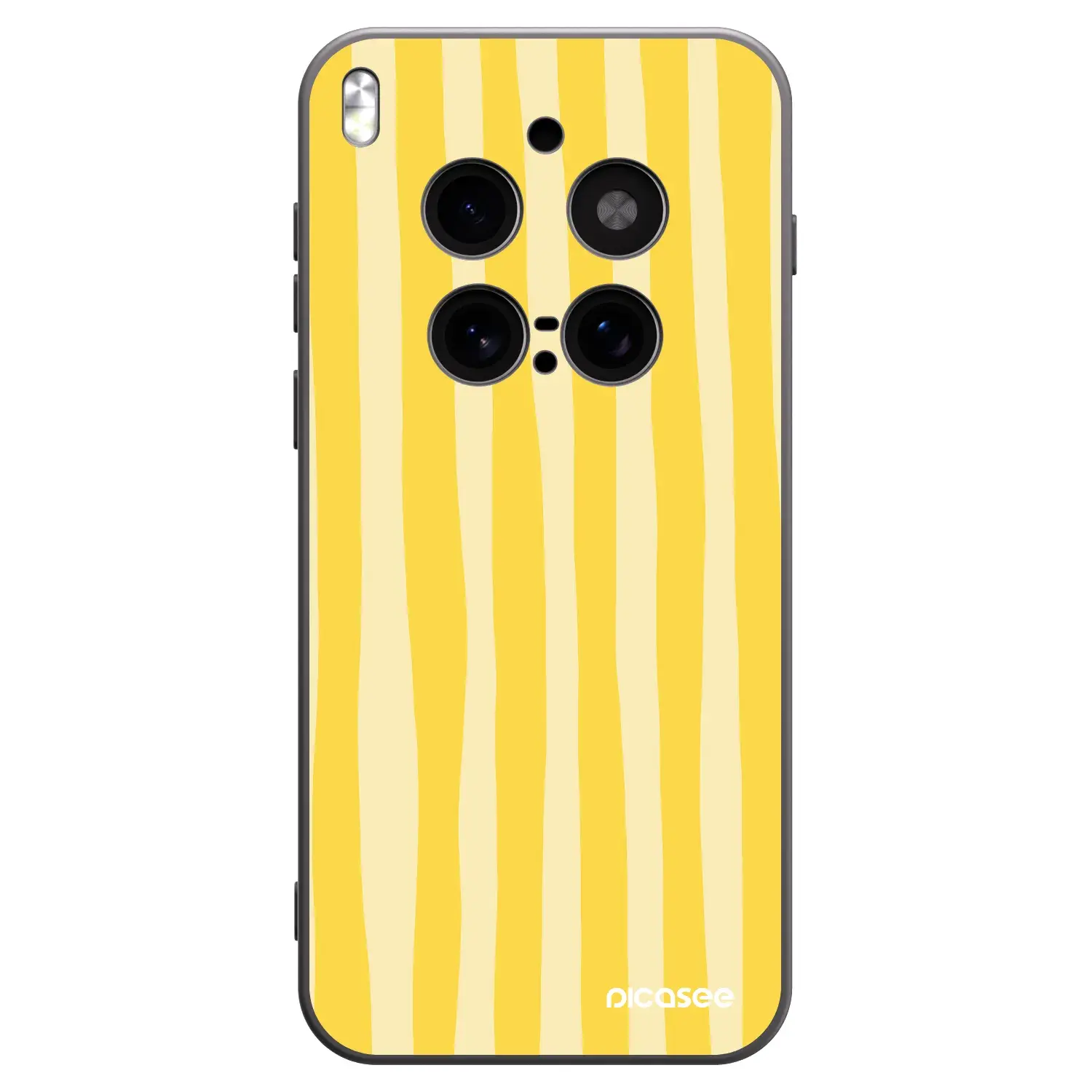 Silikonový černý obal pro Vivo X300 Pro - Lines lemon