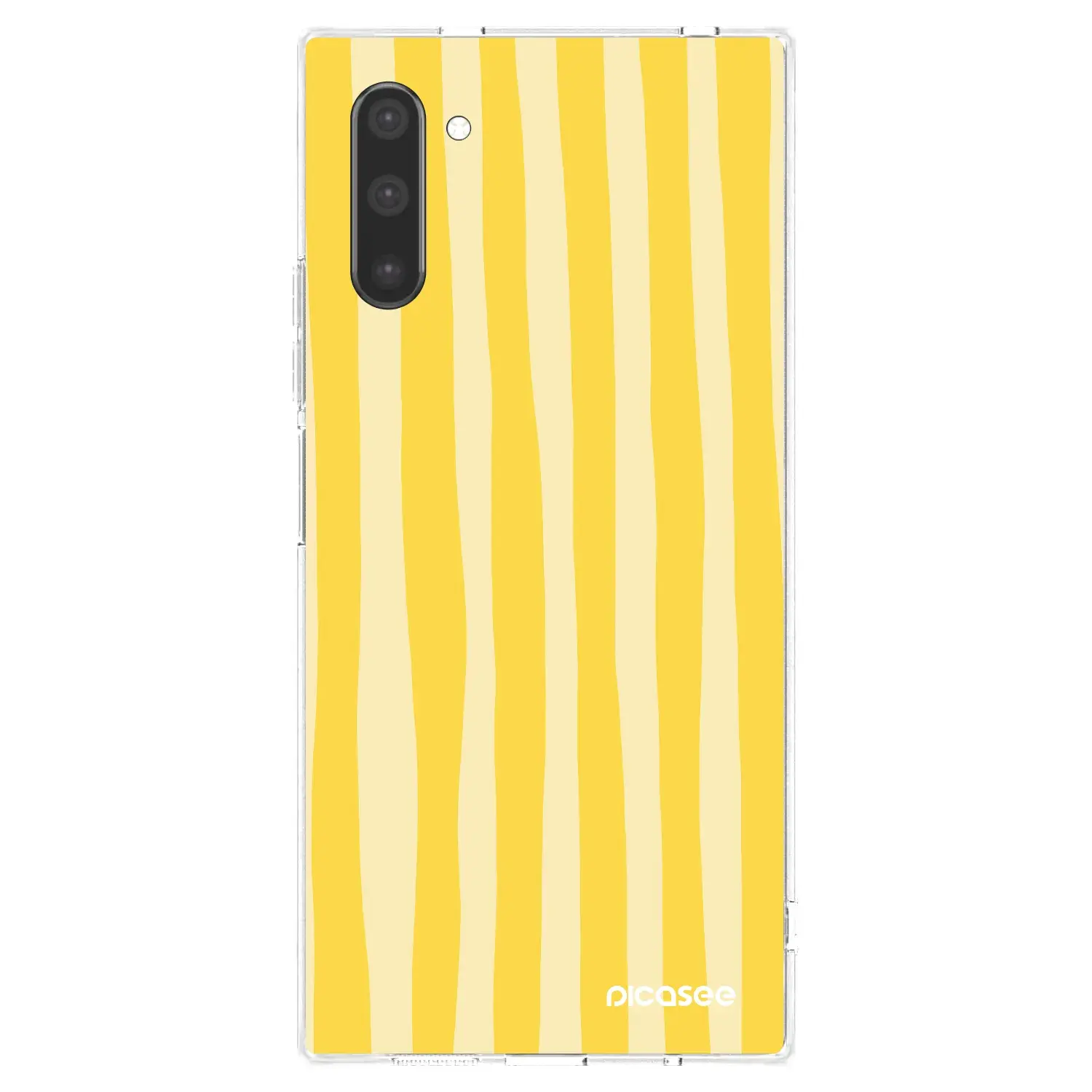 Silikonový průhledný obal pro Samsung Galaxy Note 10 N970F - Lines lemon