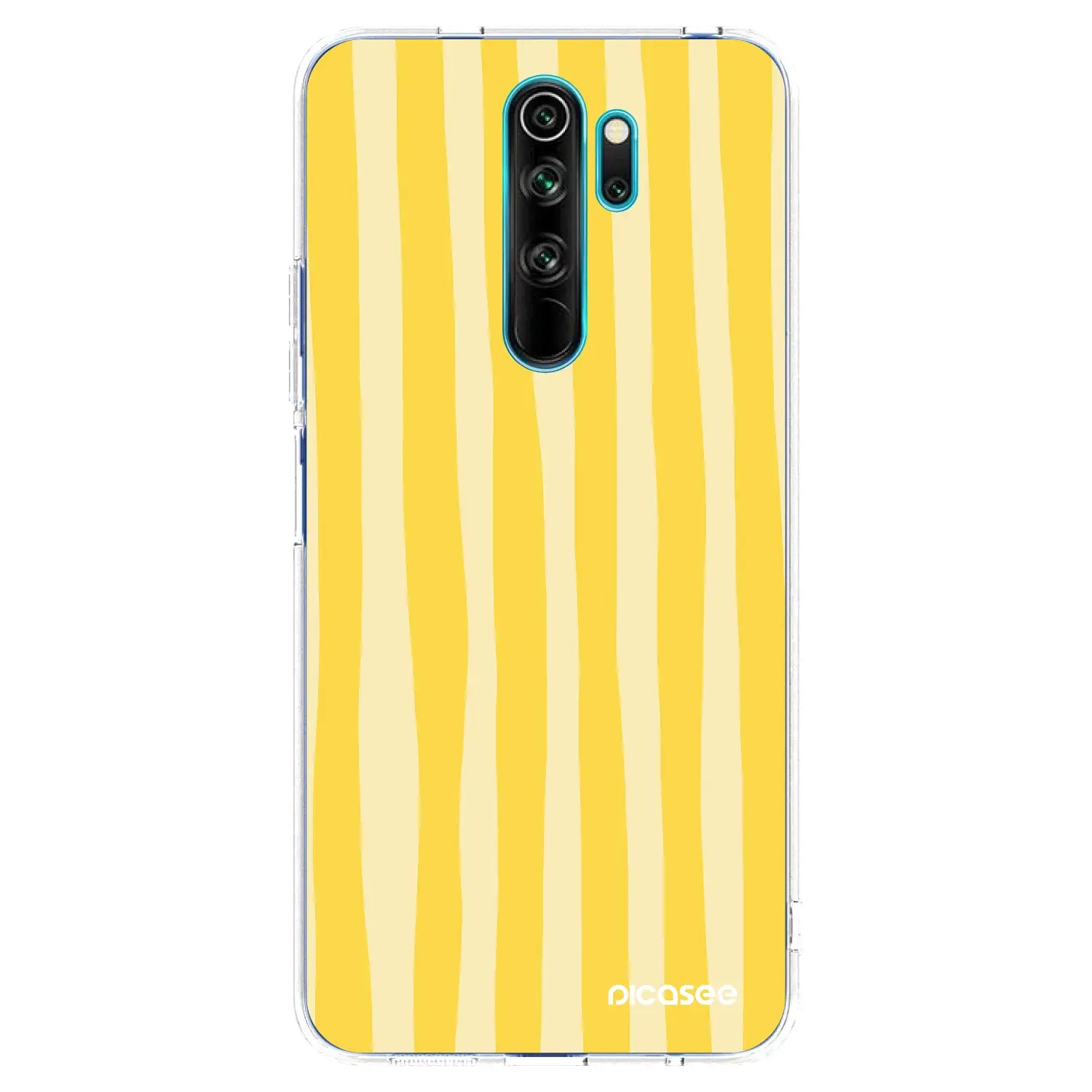 Silikonový průhledný obal pro Xiaomi Redmi Note 8 Pro - Lines lemon