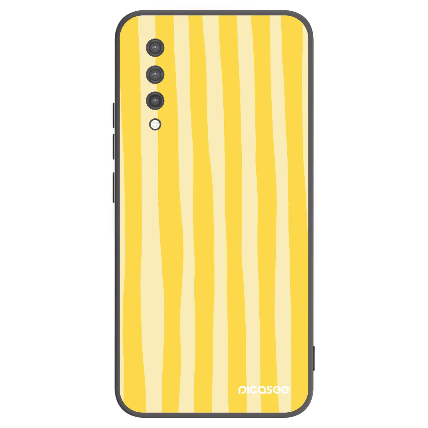 Silikonový černý obal pro Xiaomi Mi 9 Lite - Lines lemon