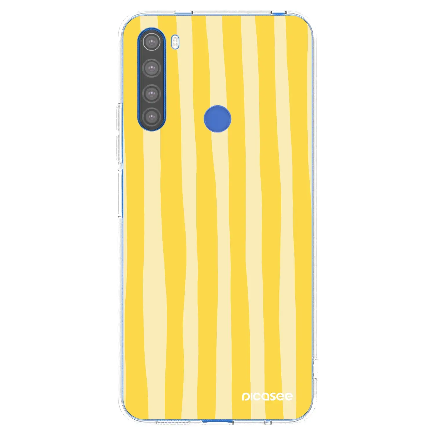 Silikonový průhledný obal pro Xiaomi Redmi Note 8T - Lines lemon