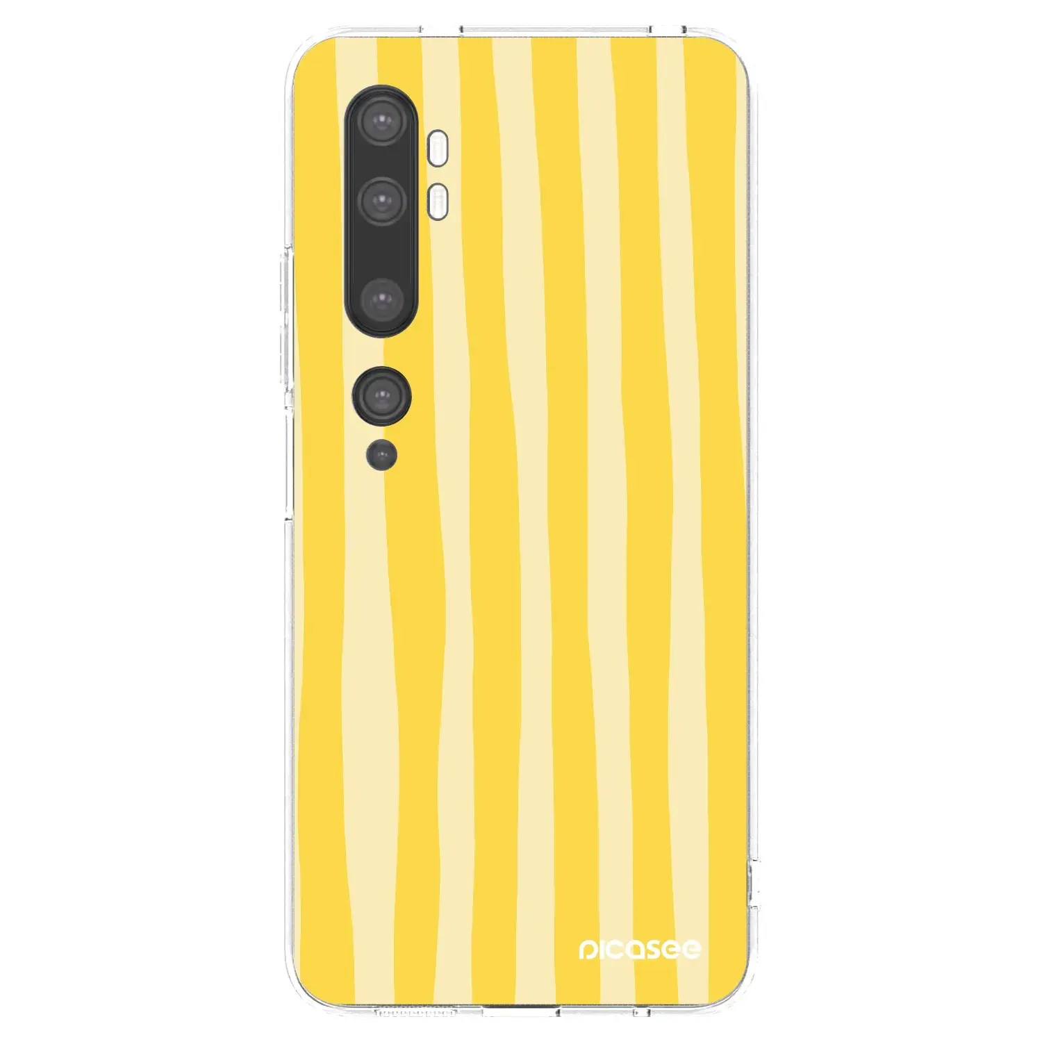 Silikonový průhledný obal pro Xiaomi Mi Note 10 (Pro) - Lines lemon