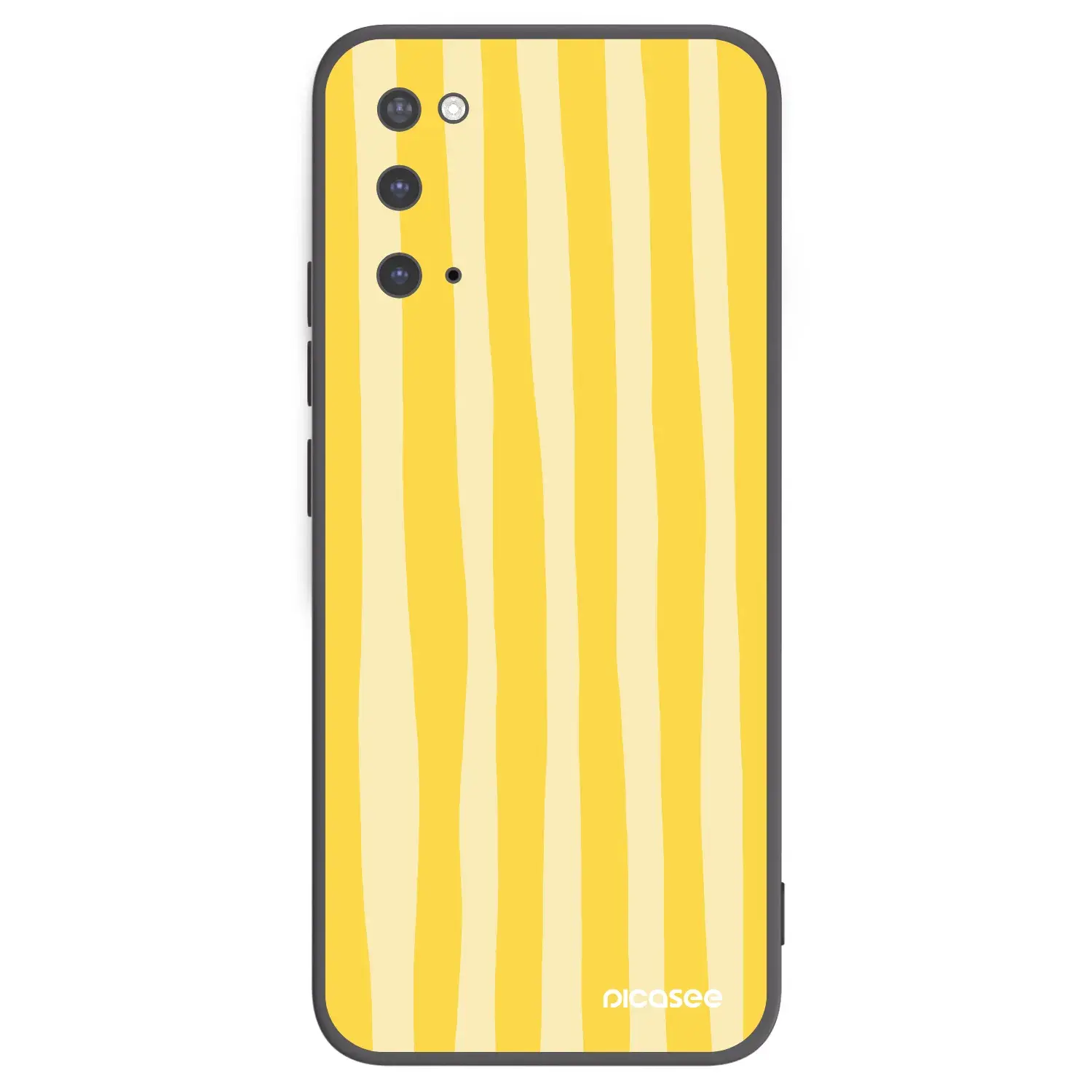 Silikonový černý obal pro Samsung Galaxy S20 G980F - Lines lemon