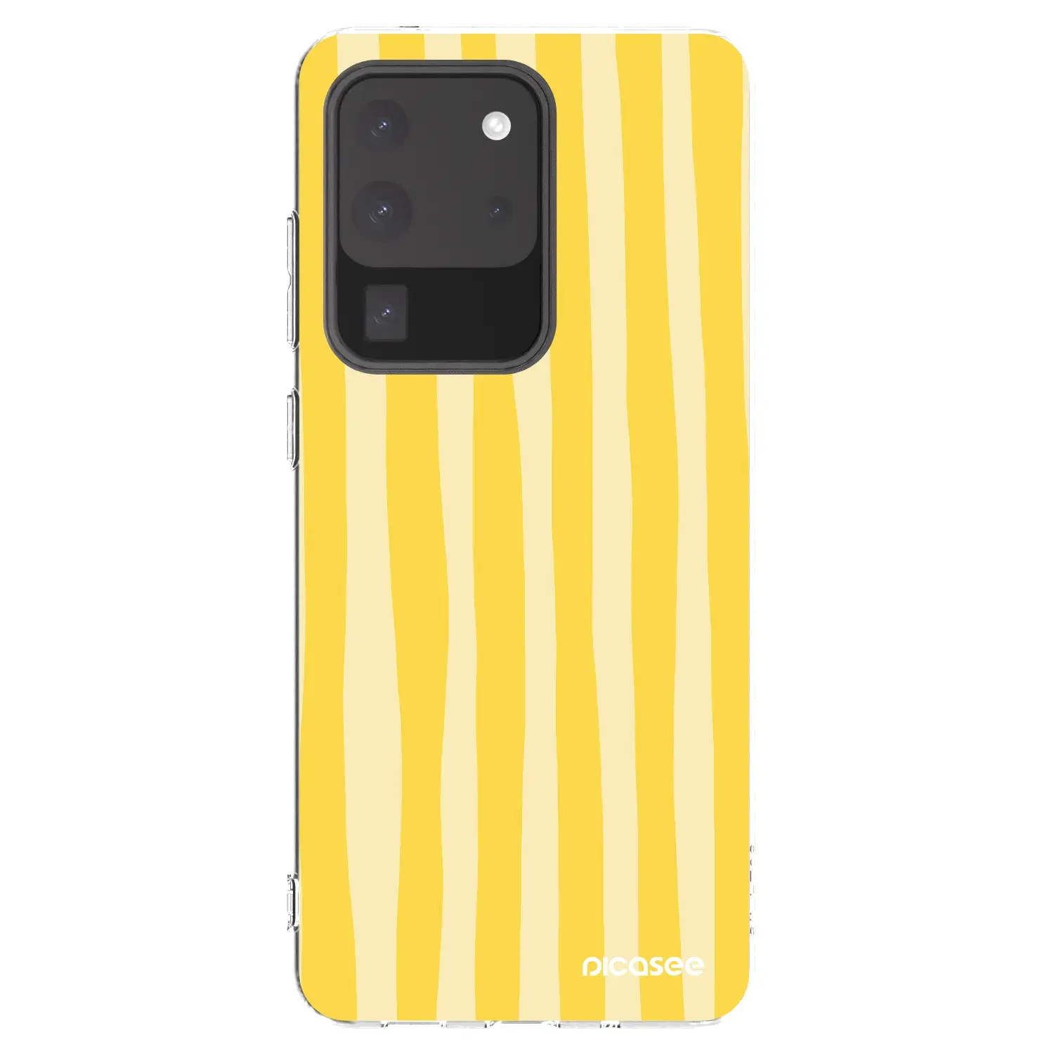 Silikonový průhledný obal pro Samsung Galaxy S20 Ultra 5G G988F - Lines lemon