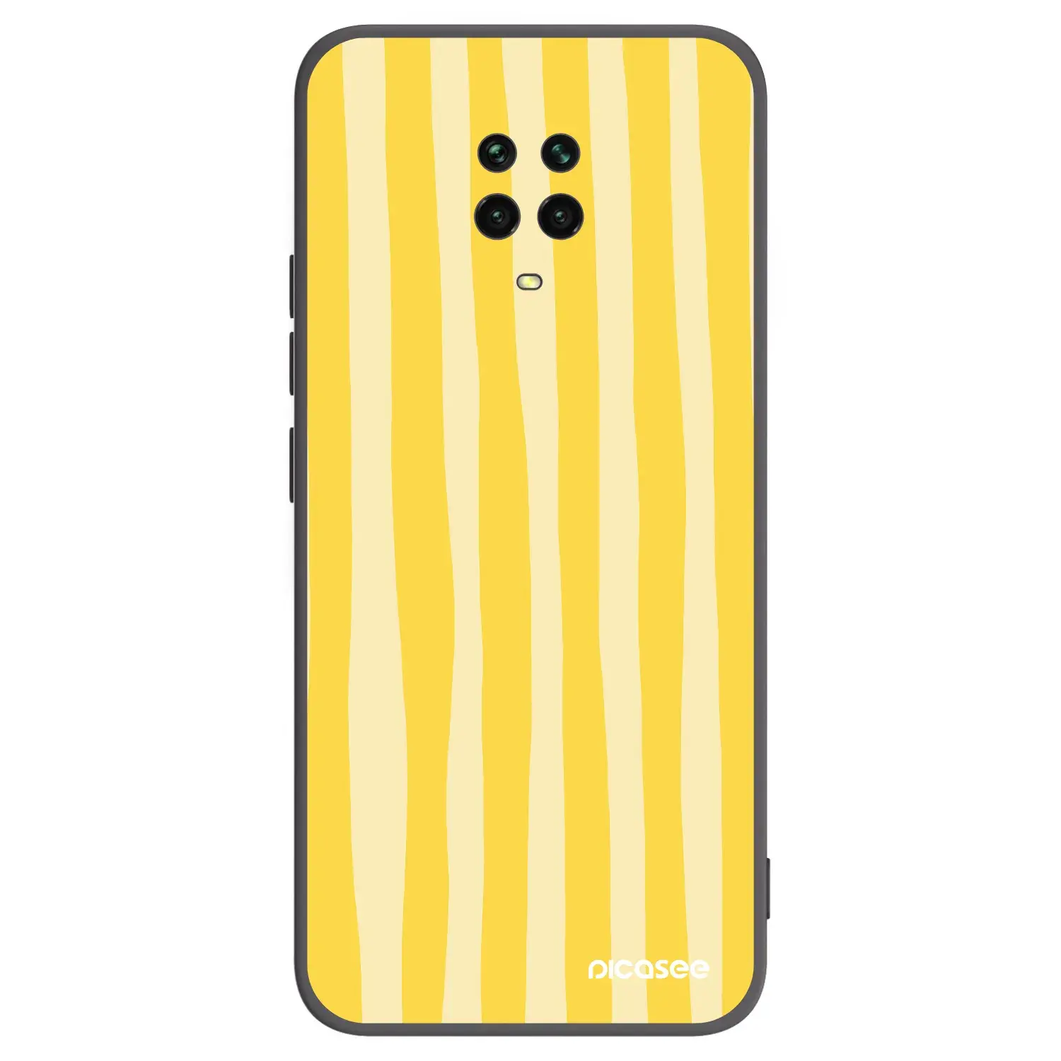 Silikonový černý obal pro Xiaomi Redmi Note 9 Pro - Lines lemon