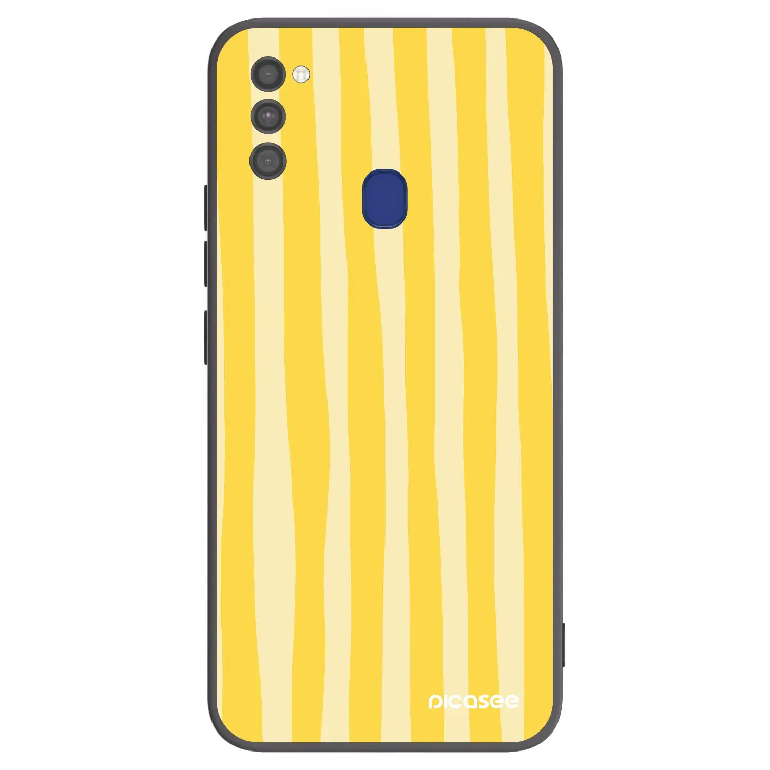 Silikonový černý obal pro Samsung Galaxy M21 M215F - Lines lemon