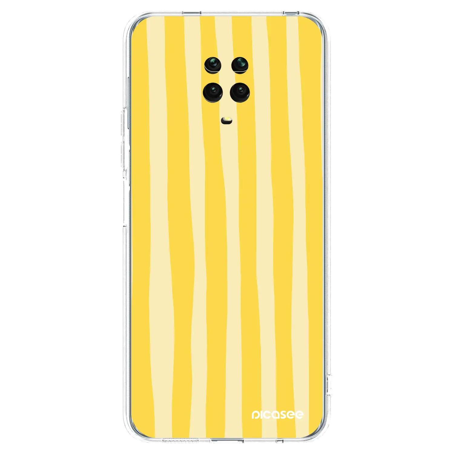 Silikonový průhledný obal pro Xiaomi Redmi Note 9S - Lines lemon
