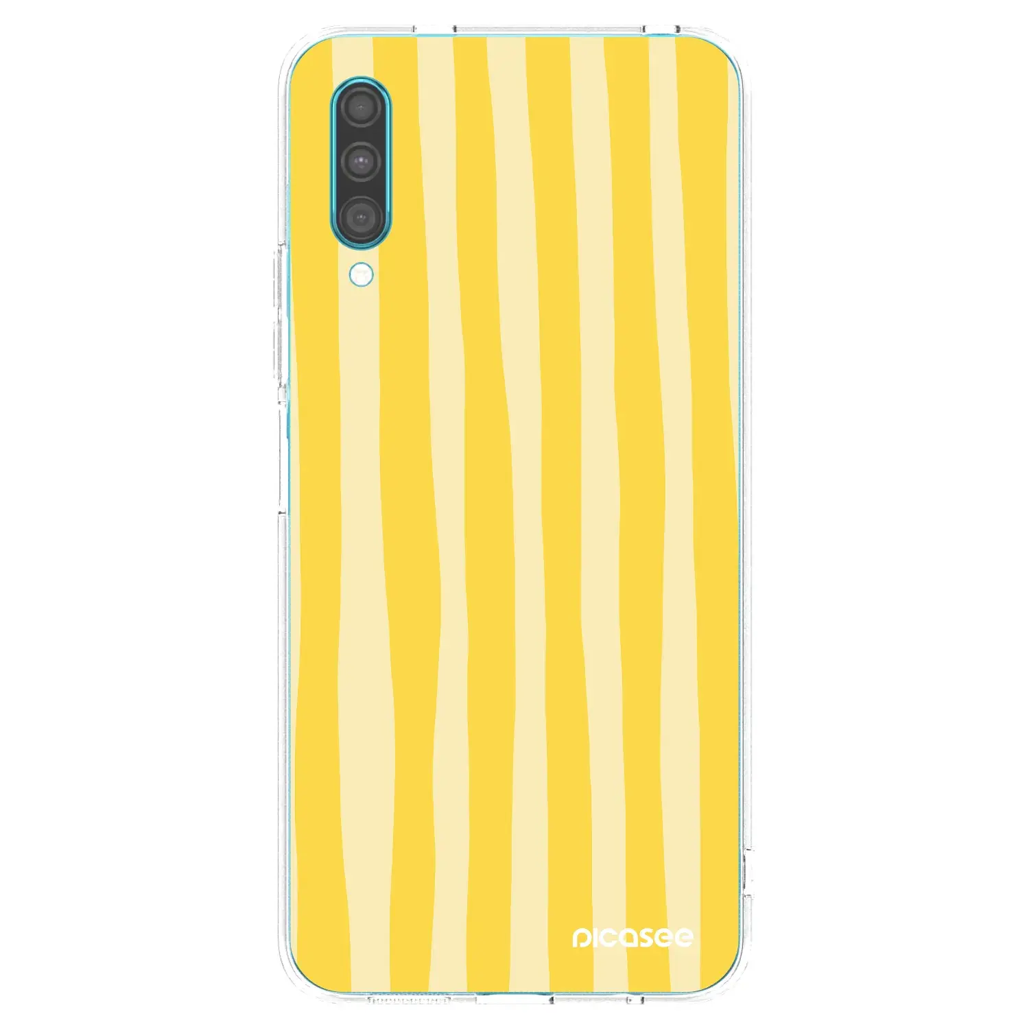 Silikonový průhledný obal pro Samsung Galaxy A30s A307F - Lines lemon