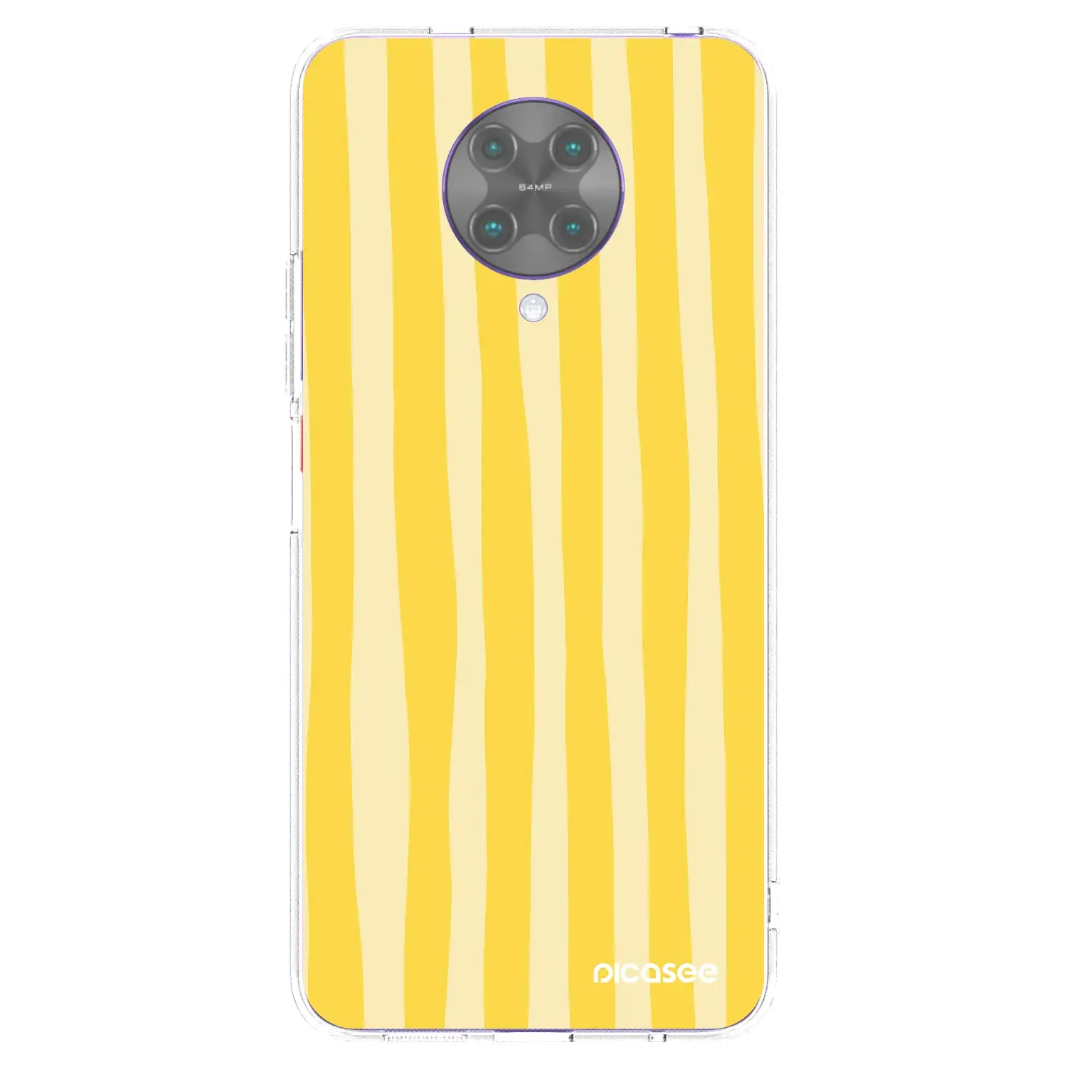 Silikonový průhledný obal pro Xiaomi Poco F2 Pro - Lines lemon