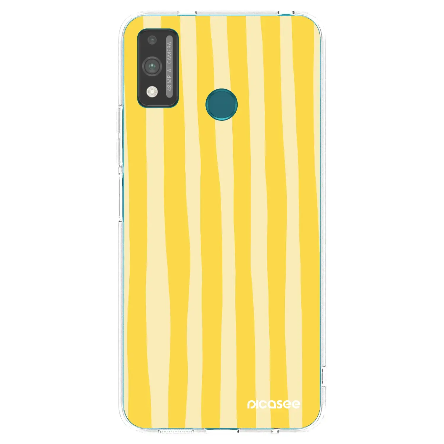 Silikonový průhledný obal pro Honor 9X Lite - Lines lemon