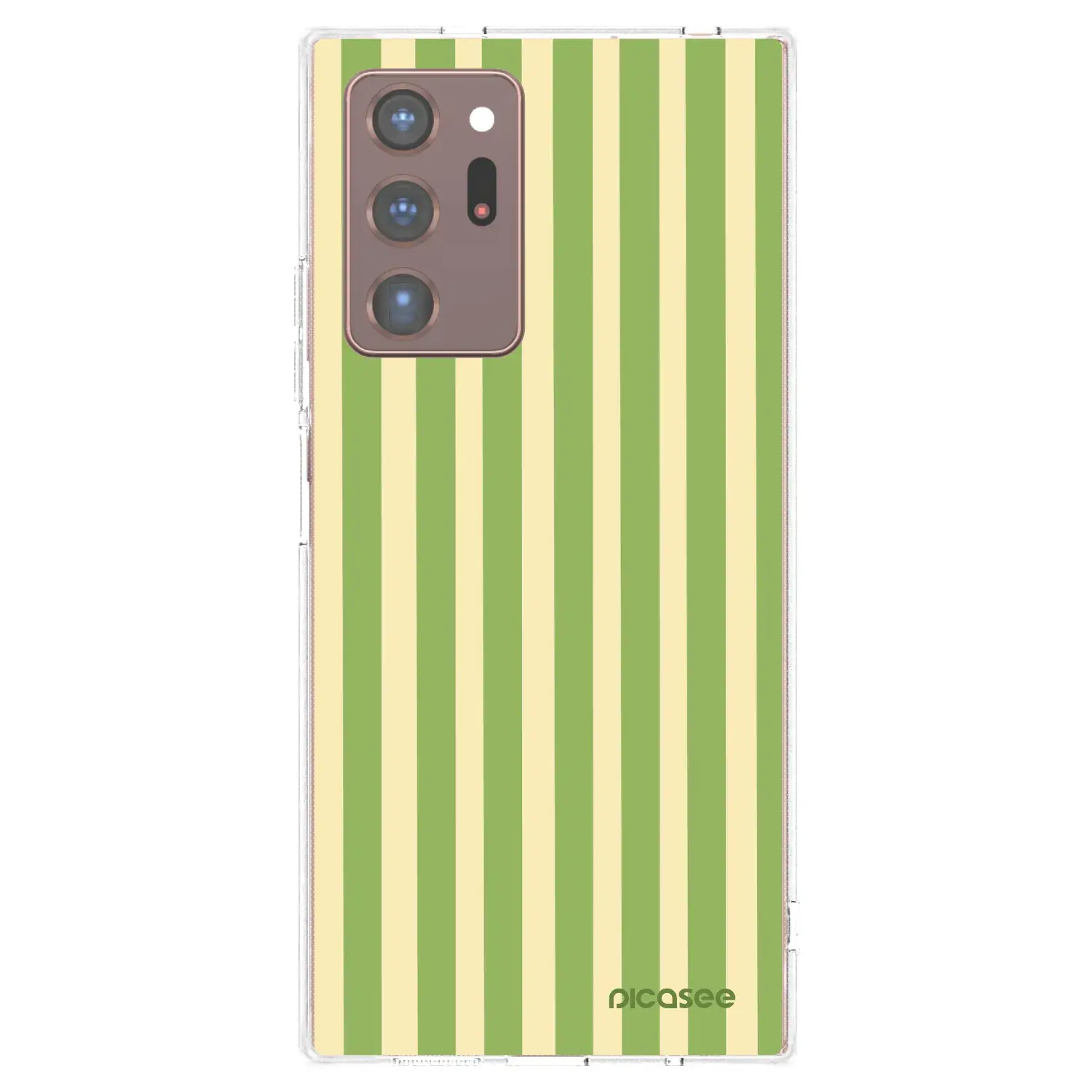 Silikonový průhledný obal pro Samsung Galaxy Note 20 Ultra - Lines Matcha