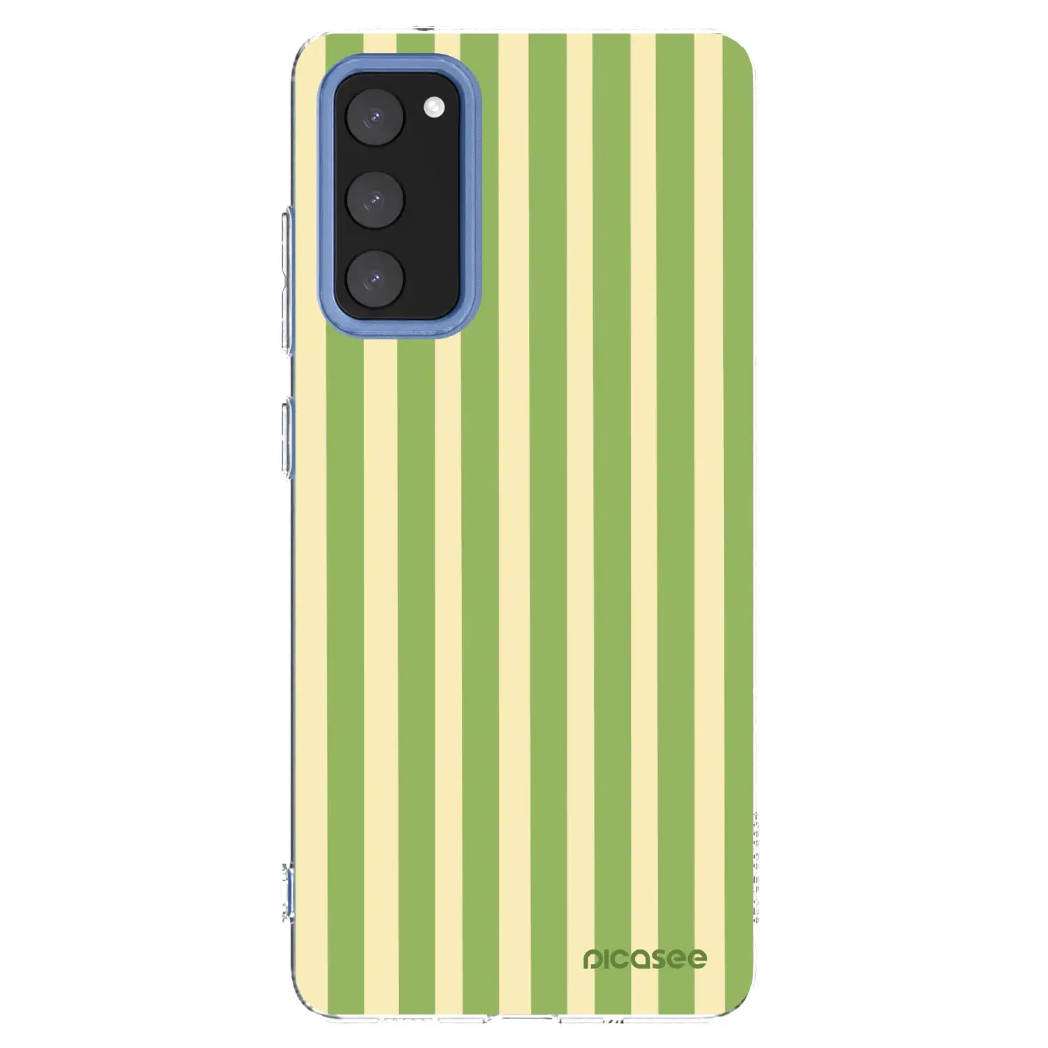 Silikonový průhledný obal pro Samsung Galaxy S20 FE - Lines Matcha