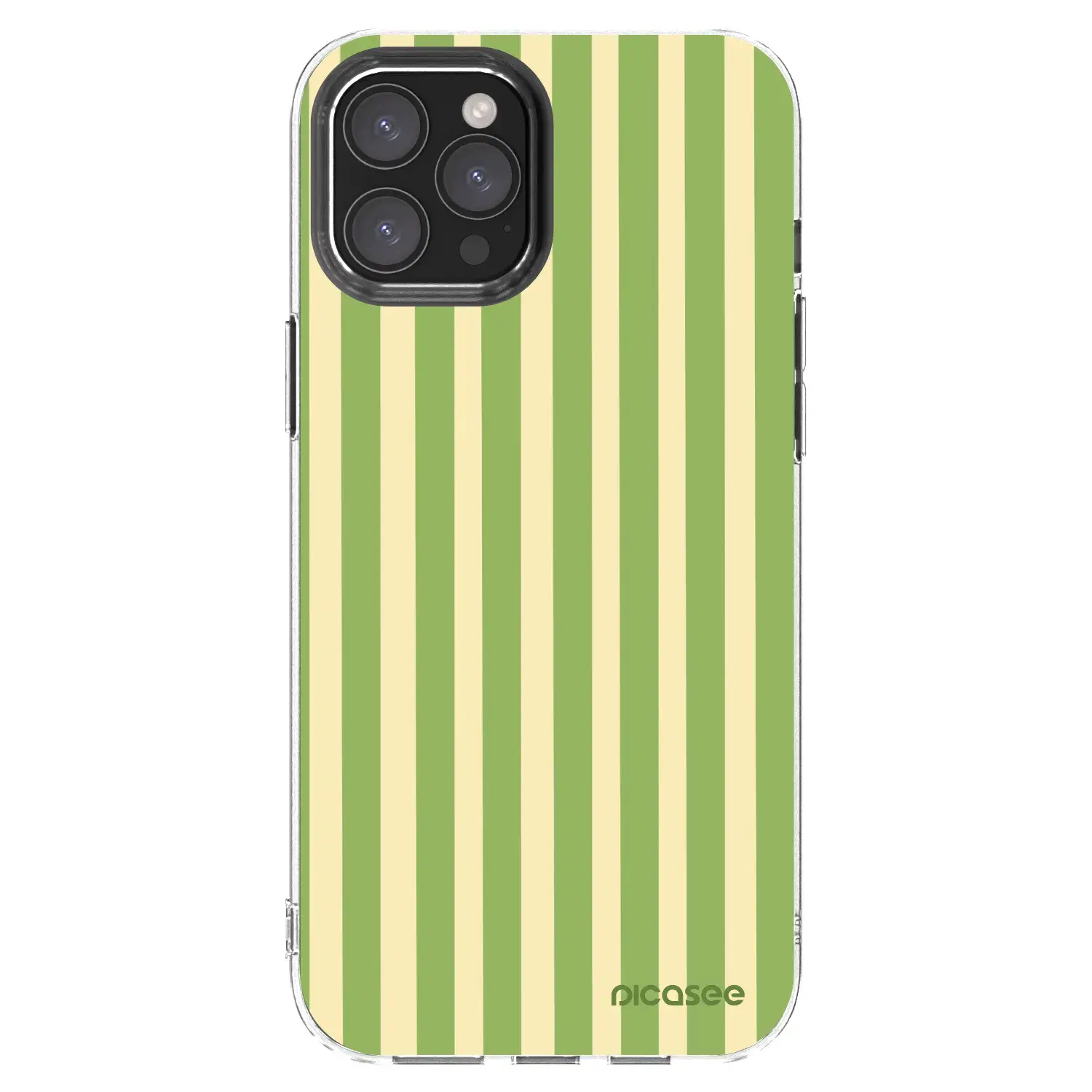 Silikonový průhledný obal pro Apple iPhone 12 Pro Max - Lines Matcha